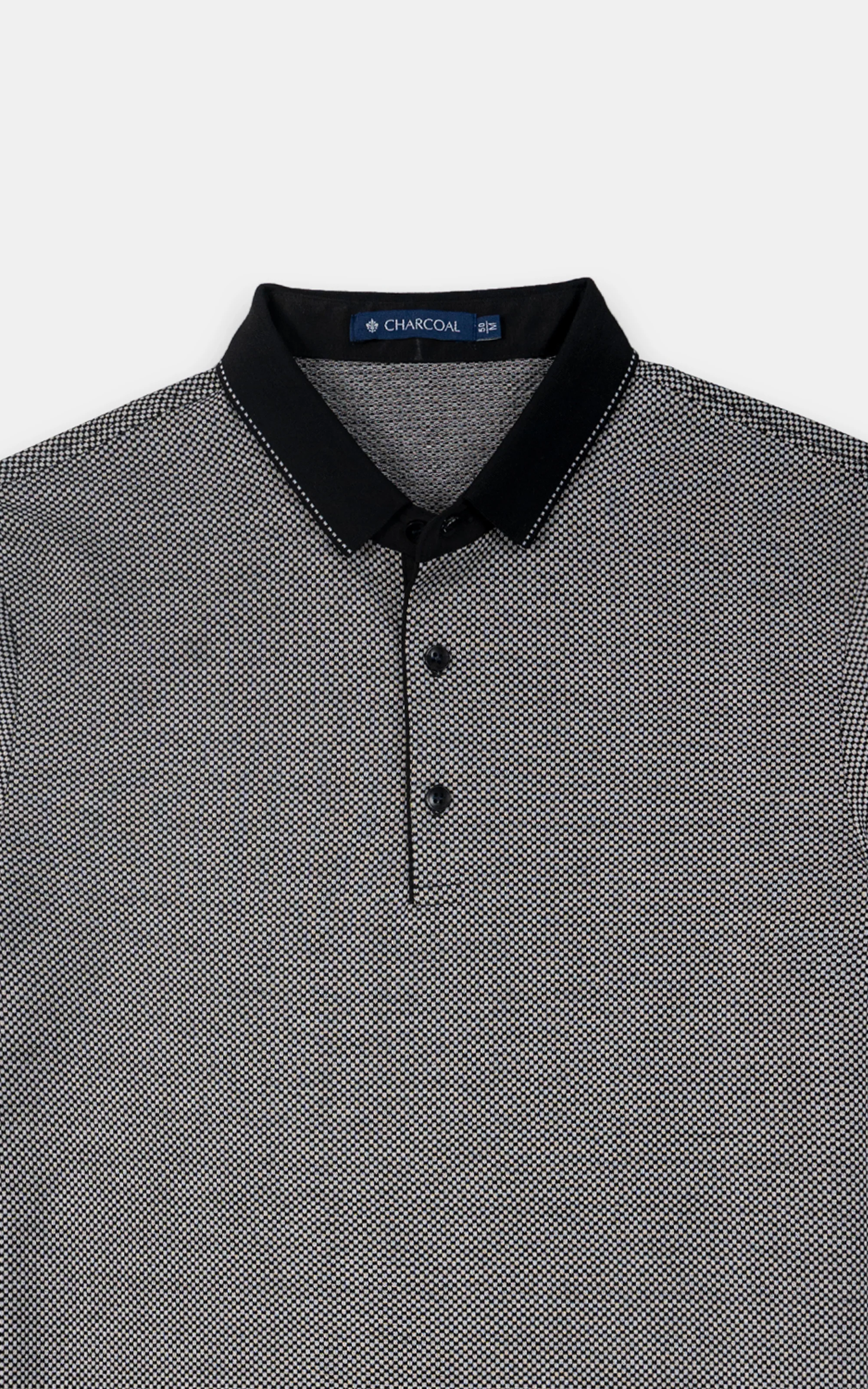 EXECUTIVE POLO BLACK TEXTURE - Image 3