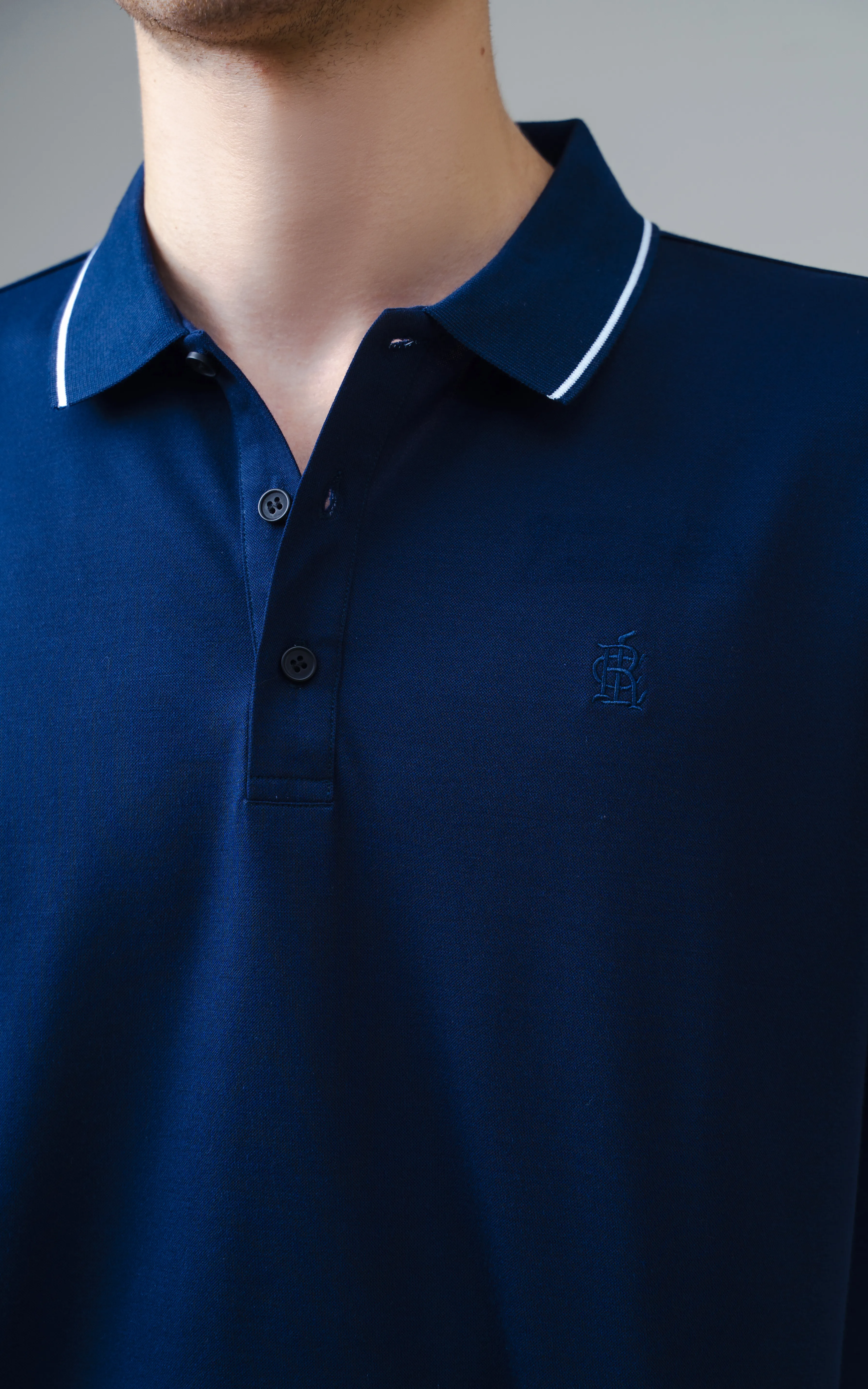 EXECUTIVE TIPPING POLO NAVY - Image 2