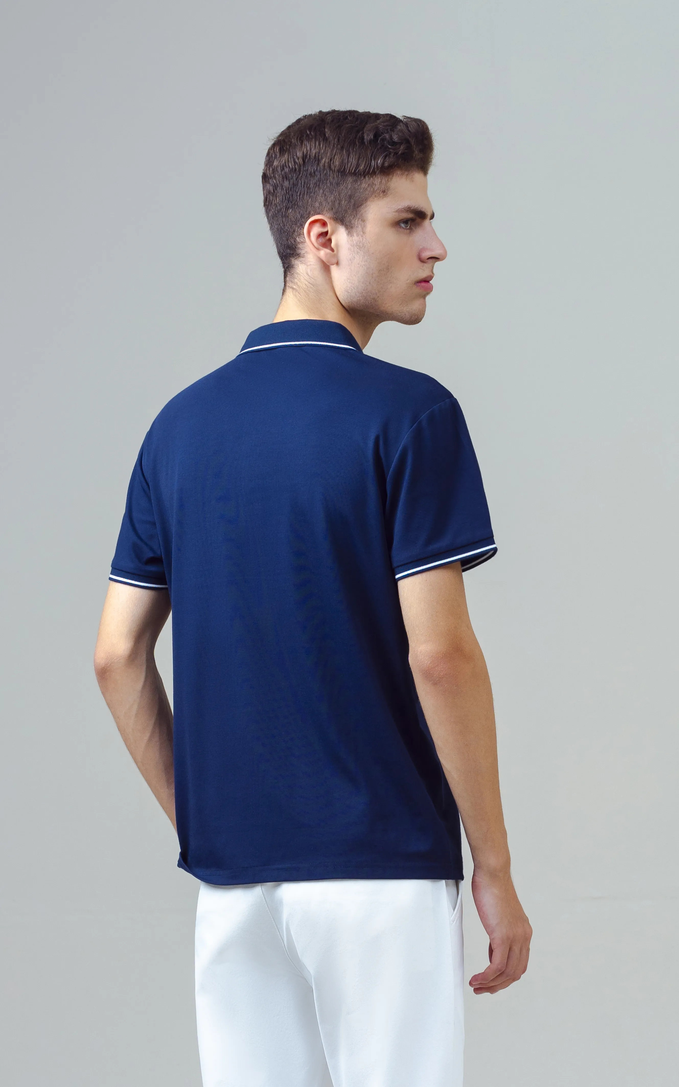 EXECUTIVE TIPPING POLO NAVY - Image 5