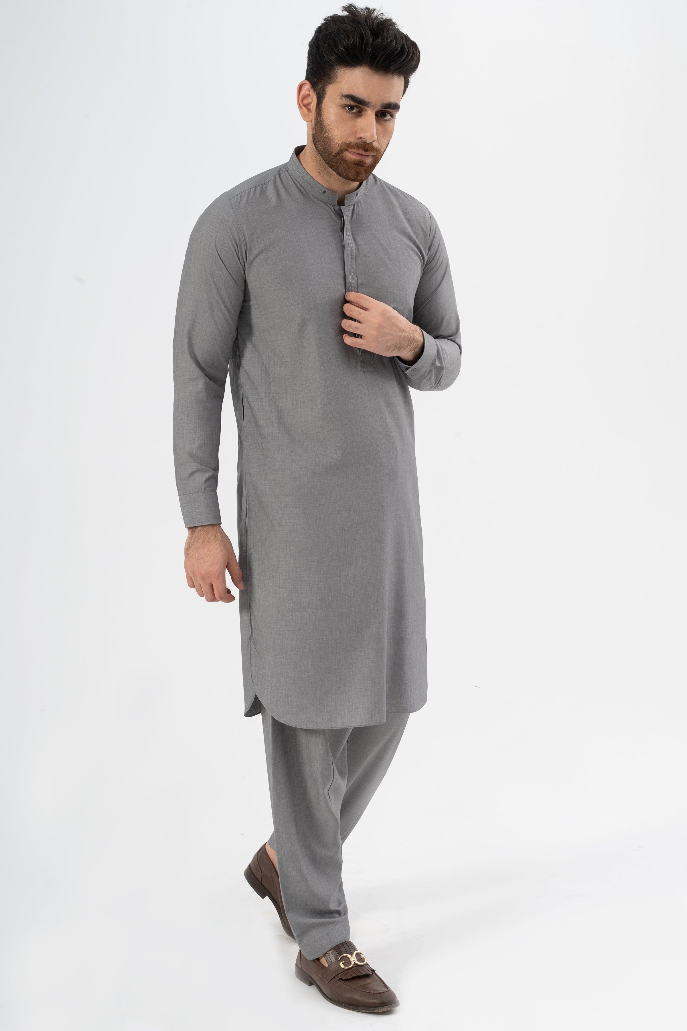 EXQUISITE TEXTURED SHALWAR KAMEEZ CARBON - Image 2