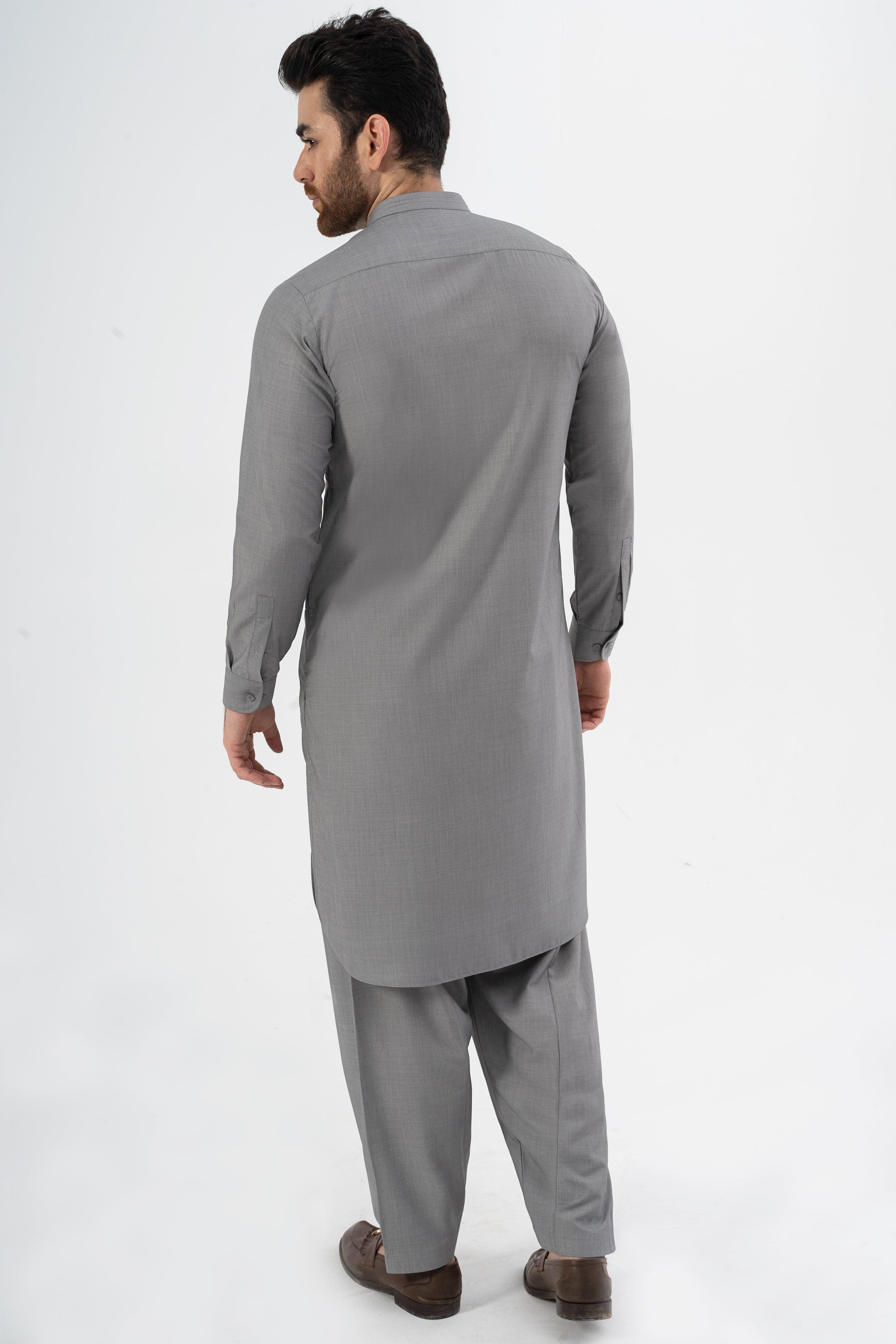 EXQUISITE TEXTURED SHALWAR KAMEEZ CARBON - Image 5