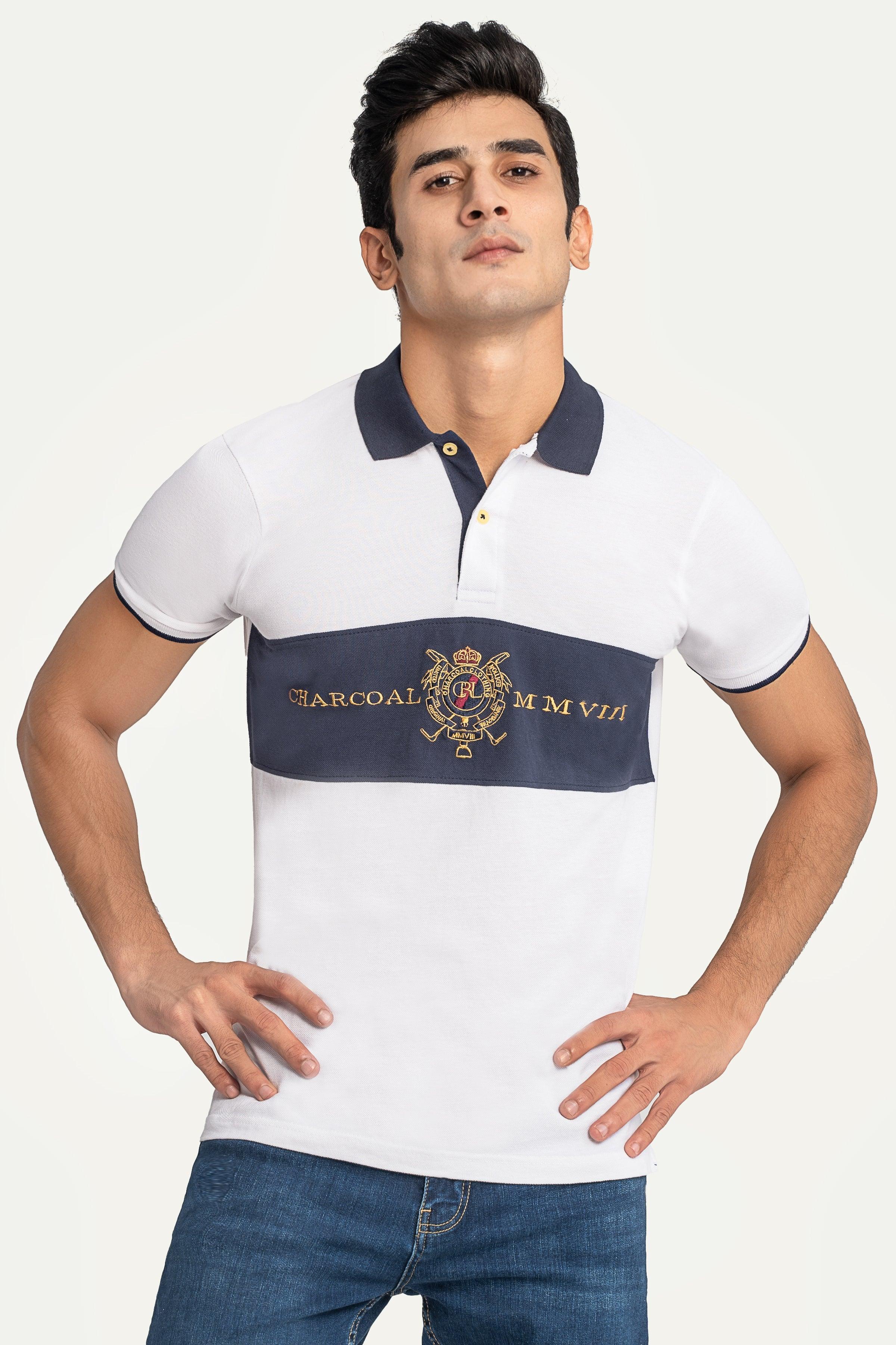 FASHION POLO WHITE NAVY - Image 2