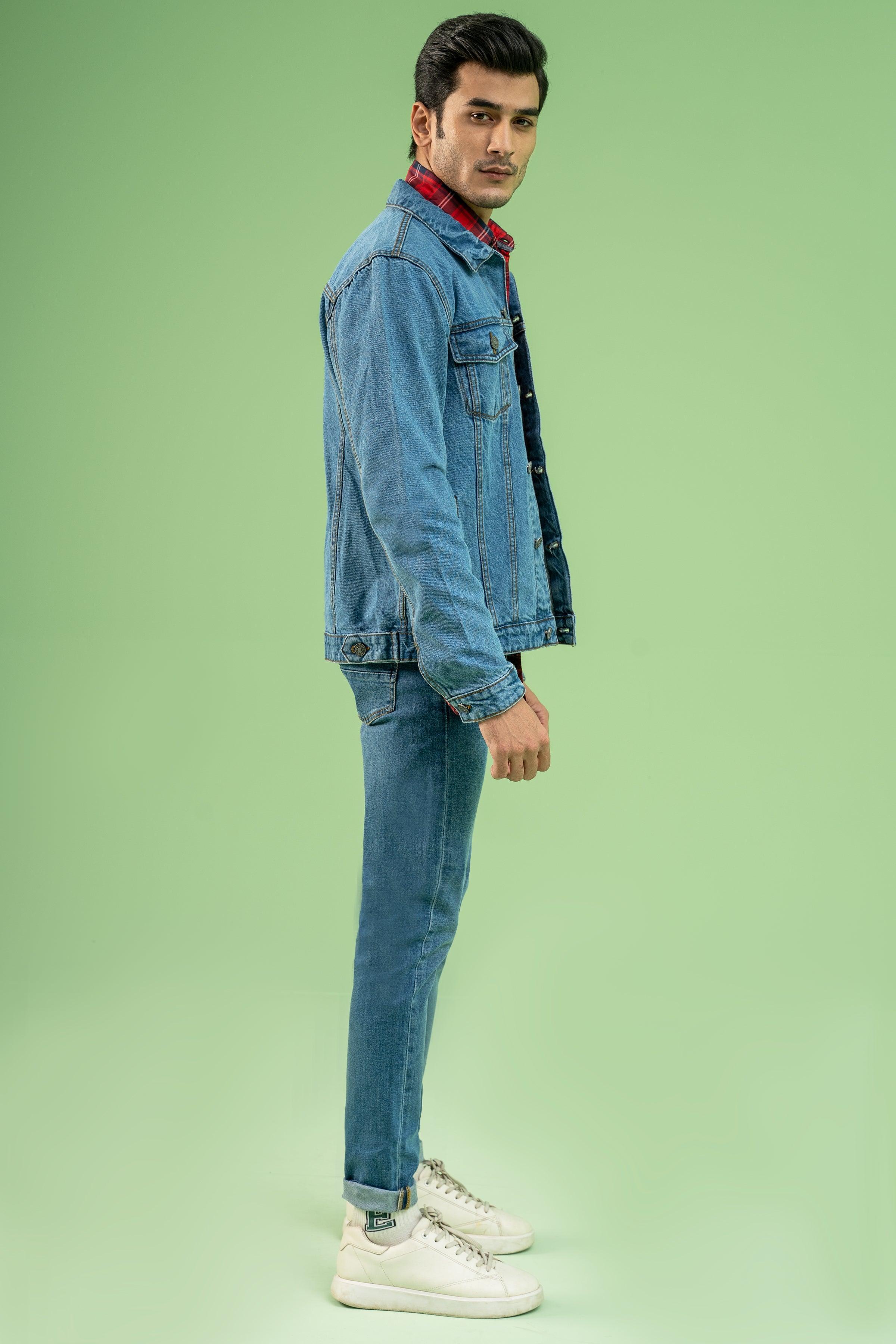 FULL SLEEVE DENIM JACKET LIGHT BLUE - Image 3