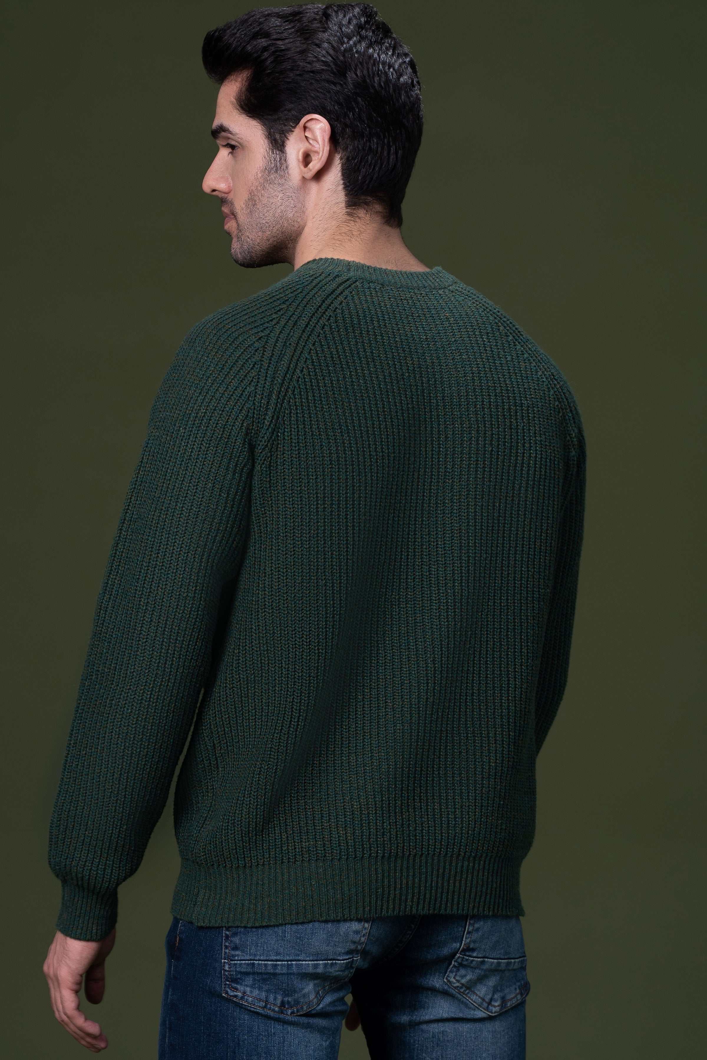 FULL SLEEVE SWEATER GREEN - Image 2