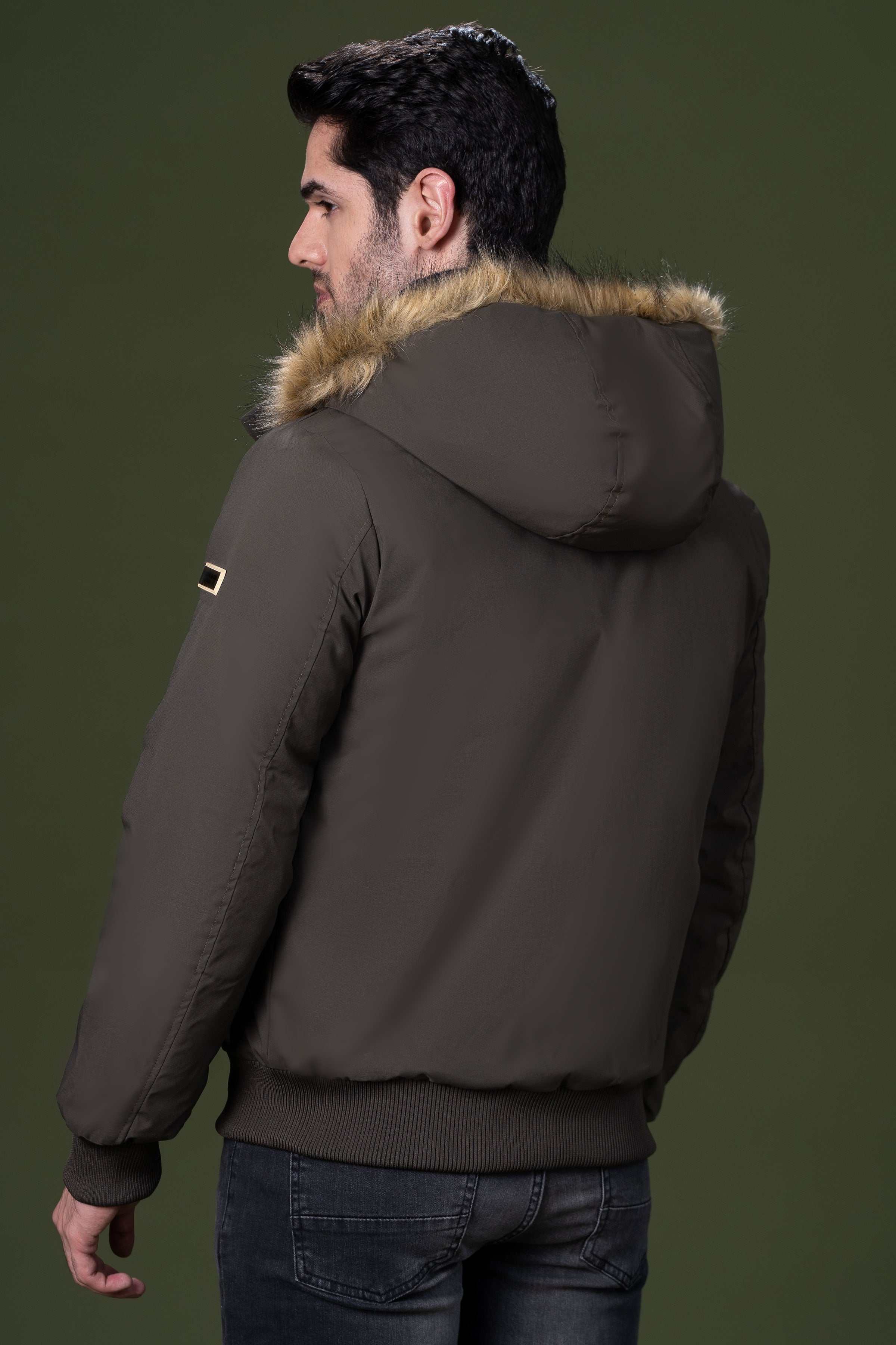 FUR JACKET OLIVE - Image 3
