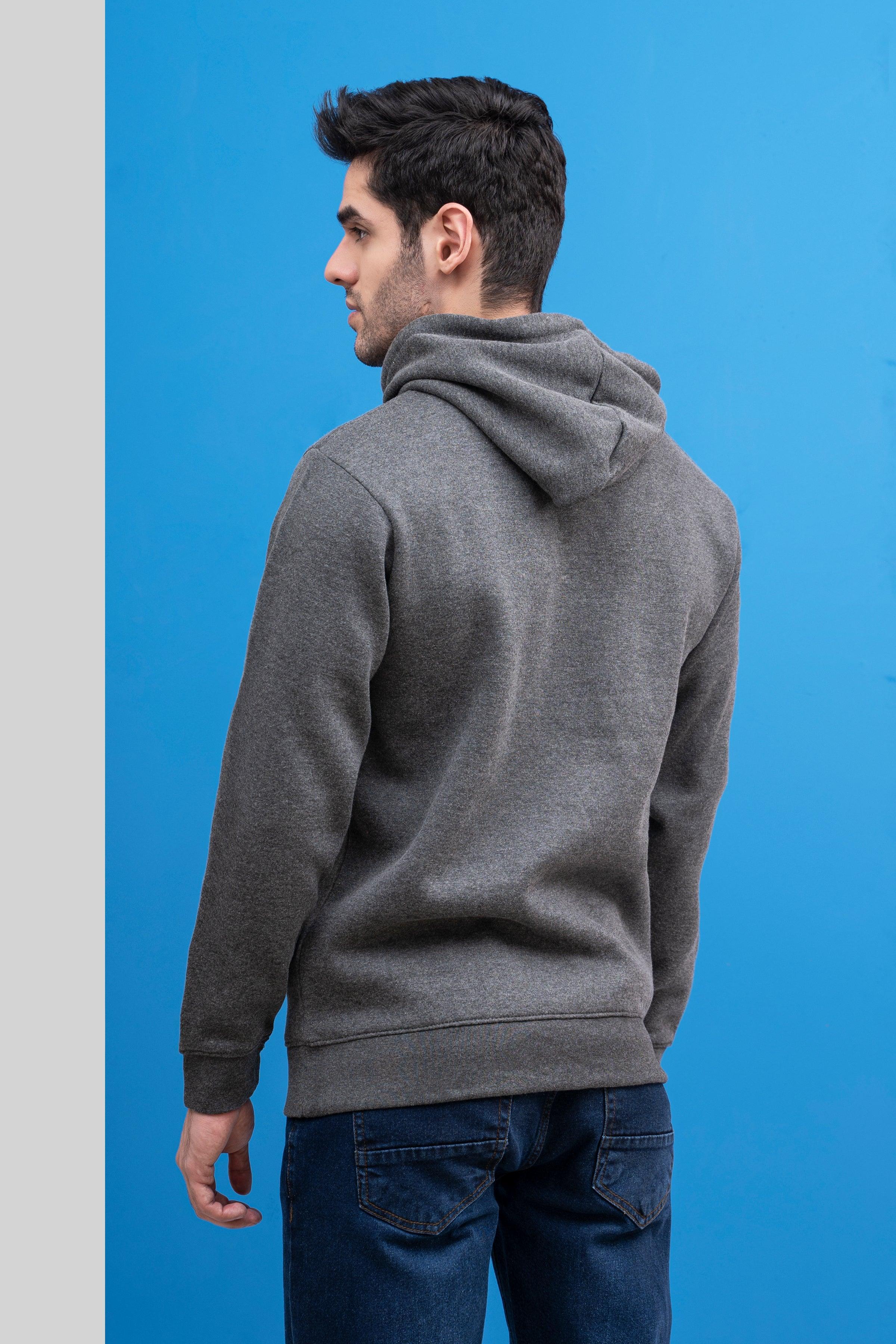 HOODIE FULL SLEEVE CHARCOAL GREY - Image 3