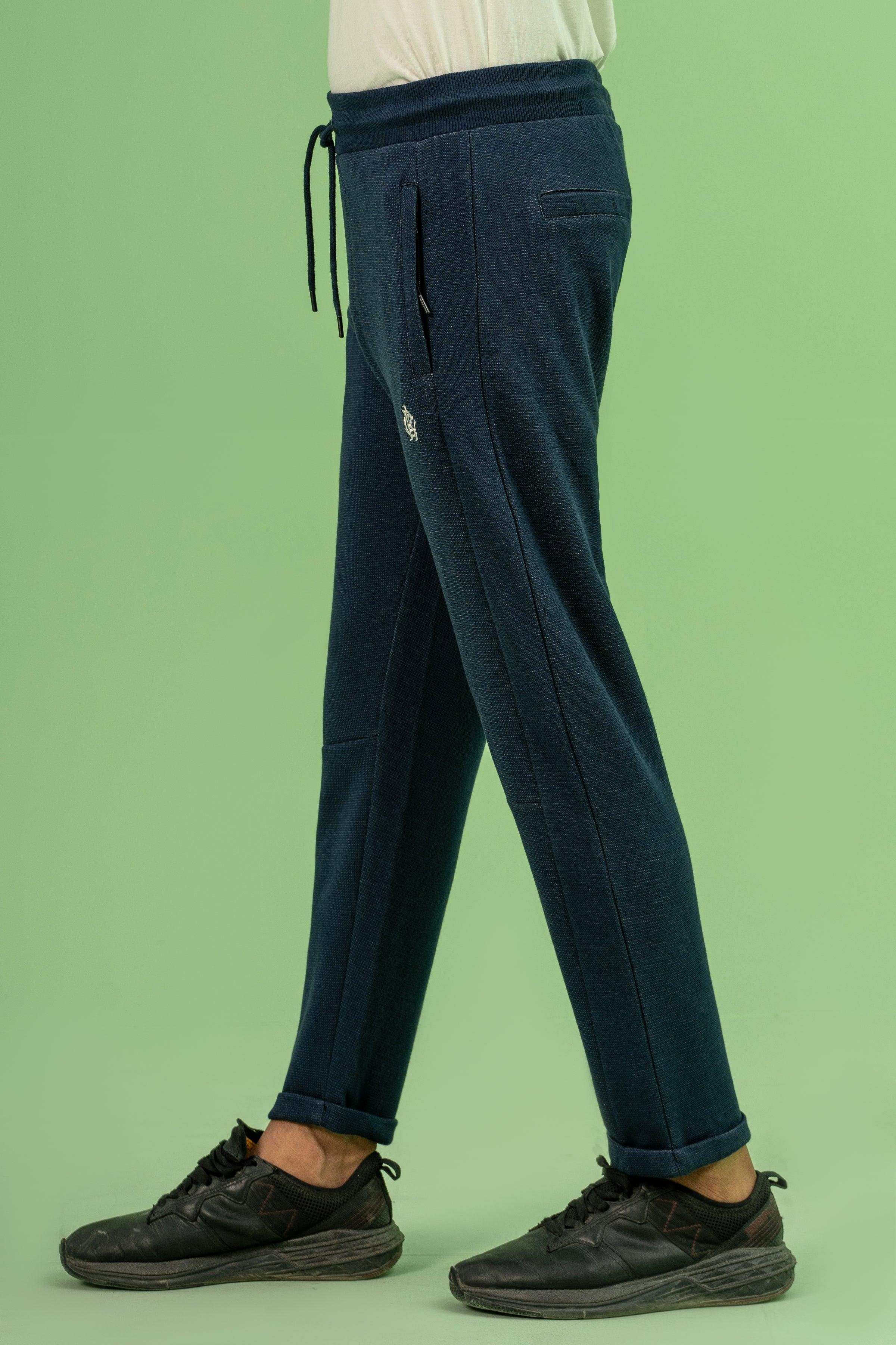 INTERLOCK JOGGER WAIST SLIM TROUSER INDIGO BLUE - Image 2