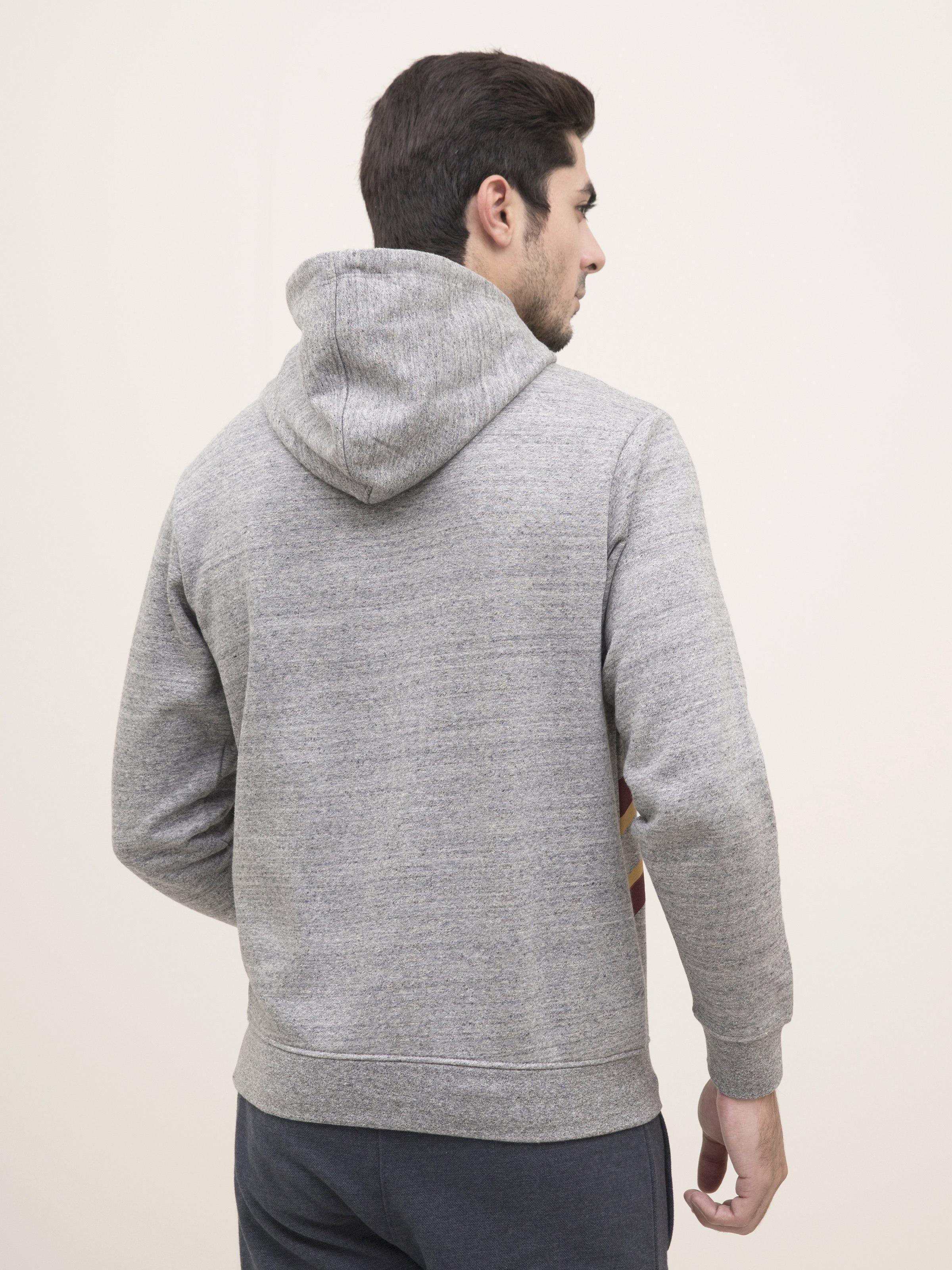 JACKET FULL SLEEVE KNIT HOODIE GREY HEATHER - Image 4