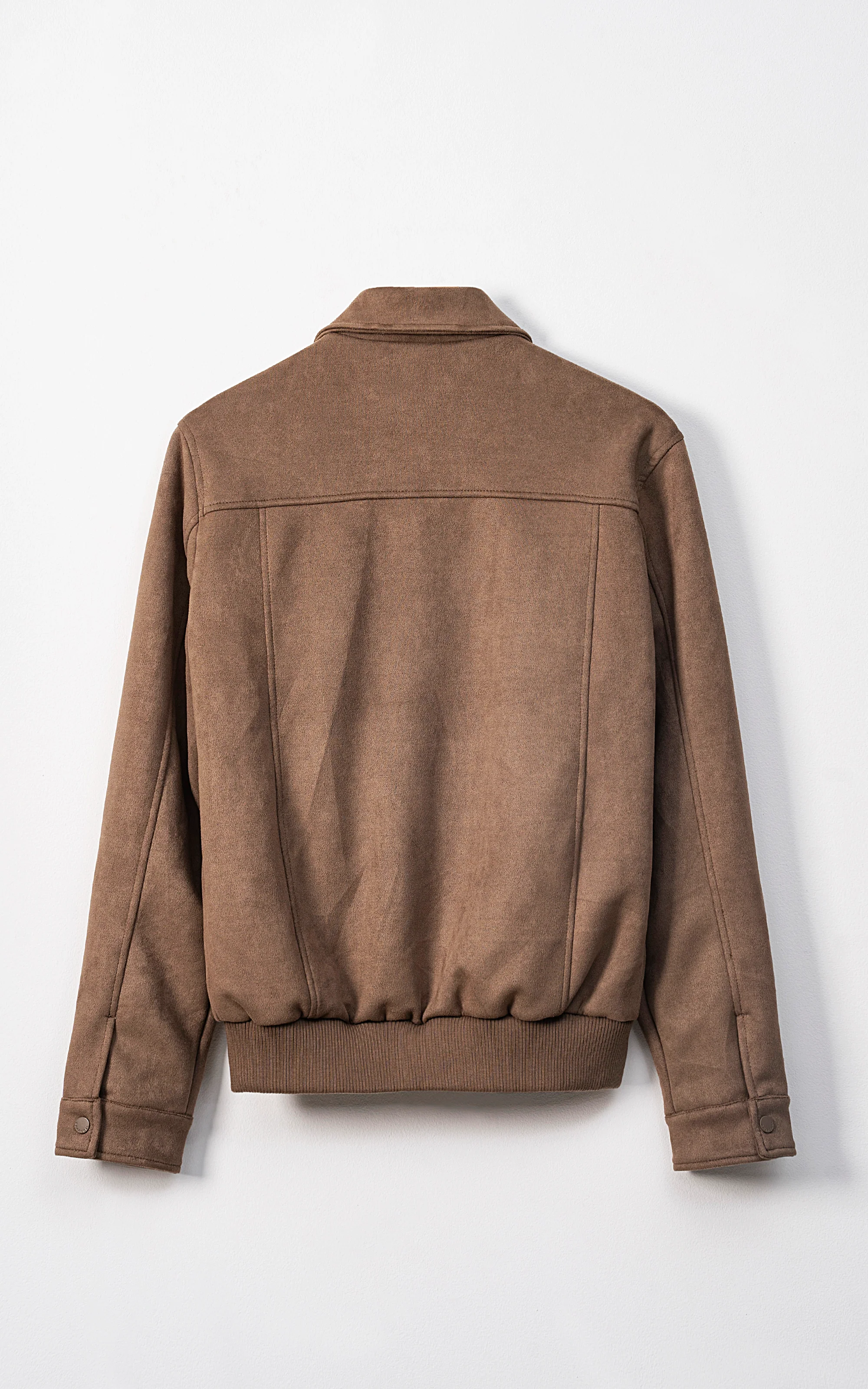 SUEDE UTILITY JACKET FULL SLEEVE LIGHT BROWN - Image 3