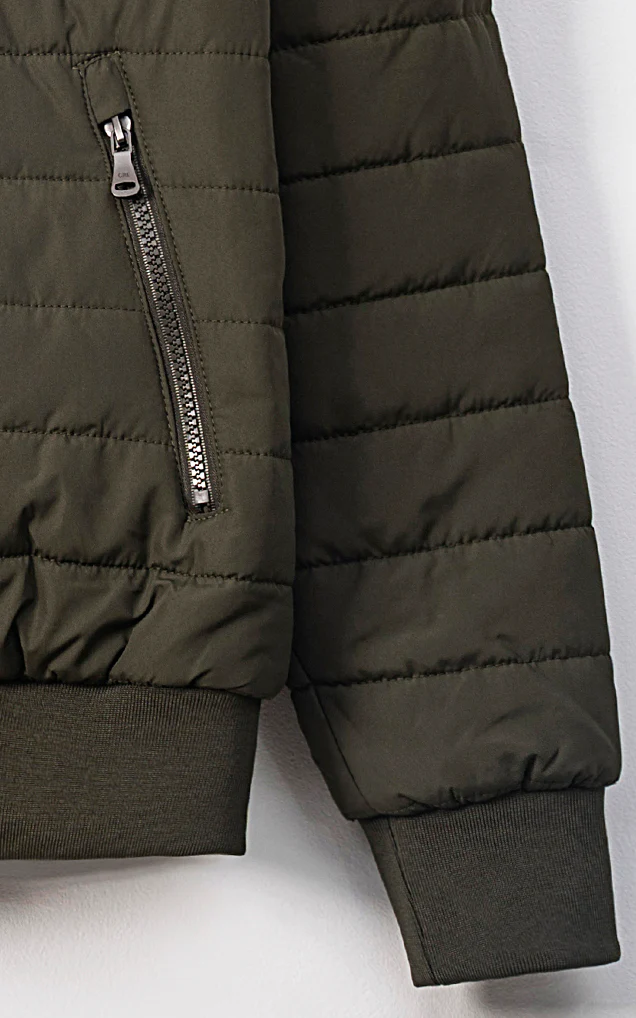 SIGNATURE AUSTIN MARTIN PUFFER JACKET FULL SLEEVE OLIVE GREEN - Image 3