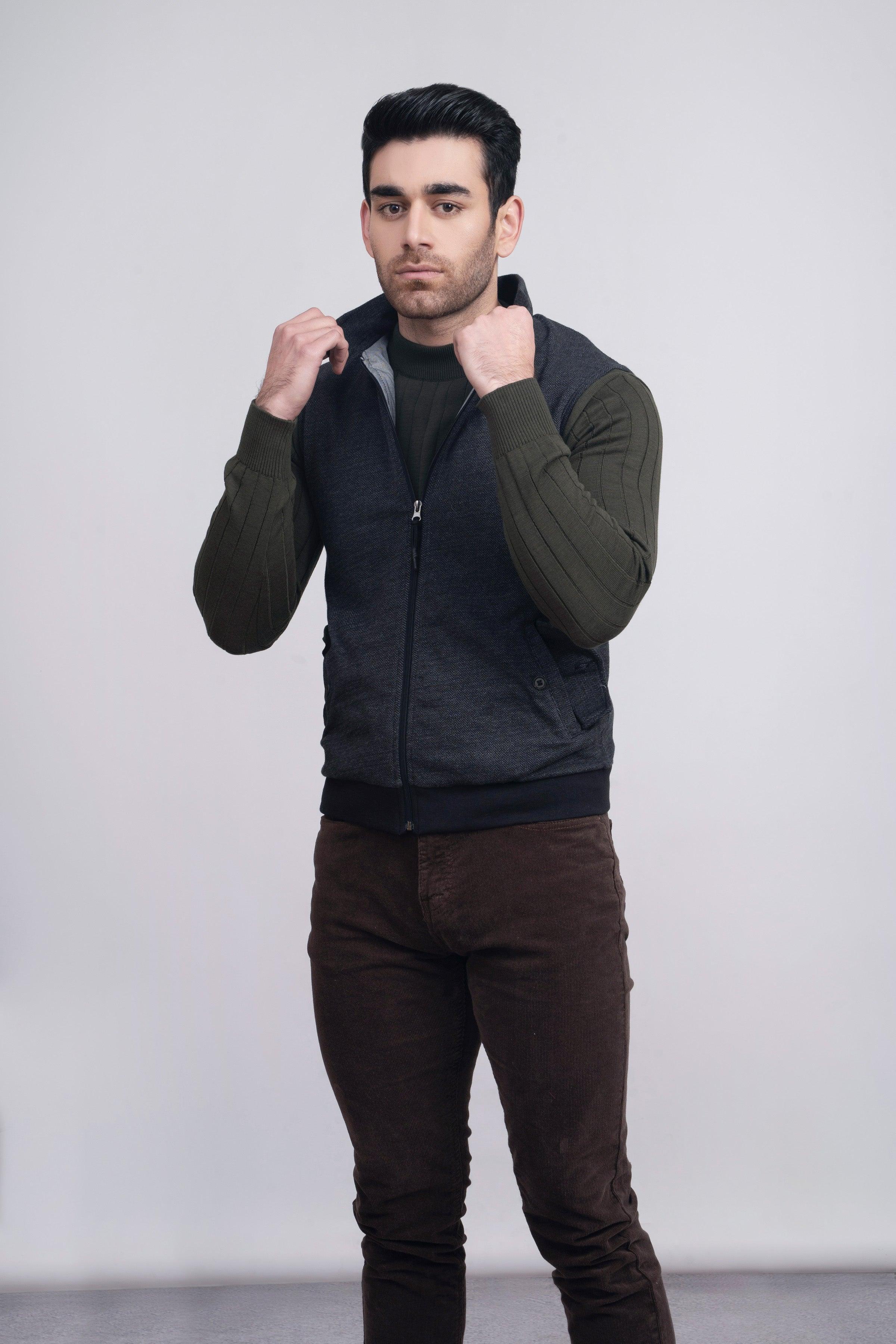 JACKET HERRINGBONE S/L BLACK - Image 2