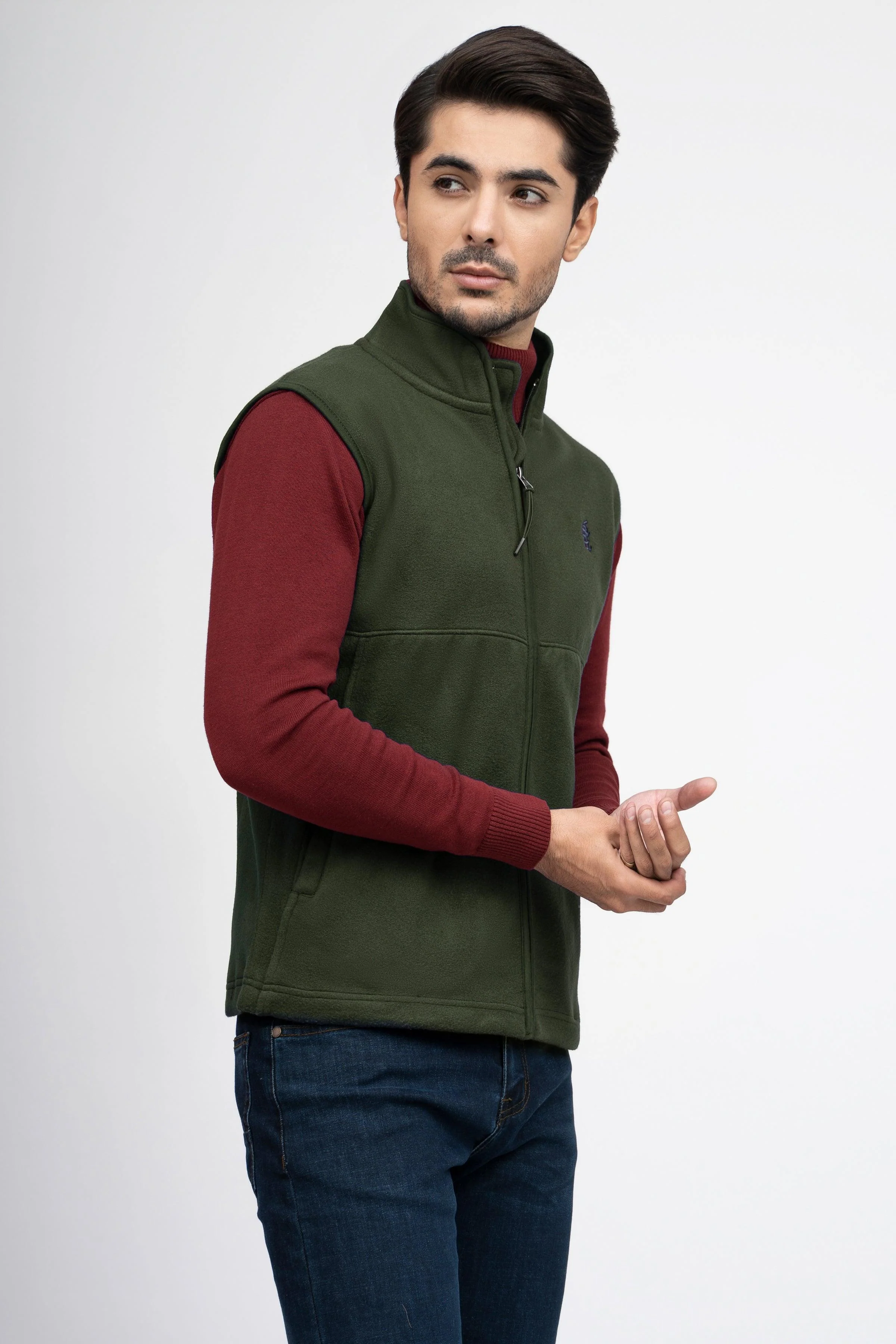 JACKET POLAR FLEECE S/L OLIVE - Image 2