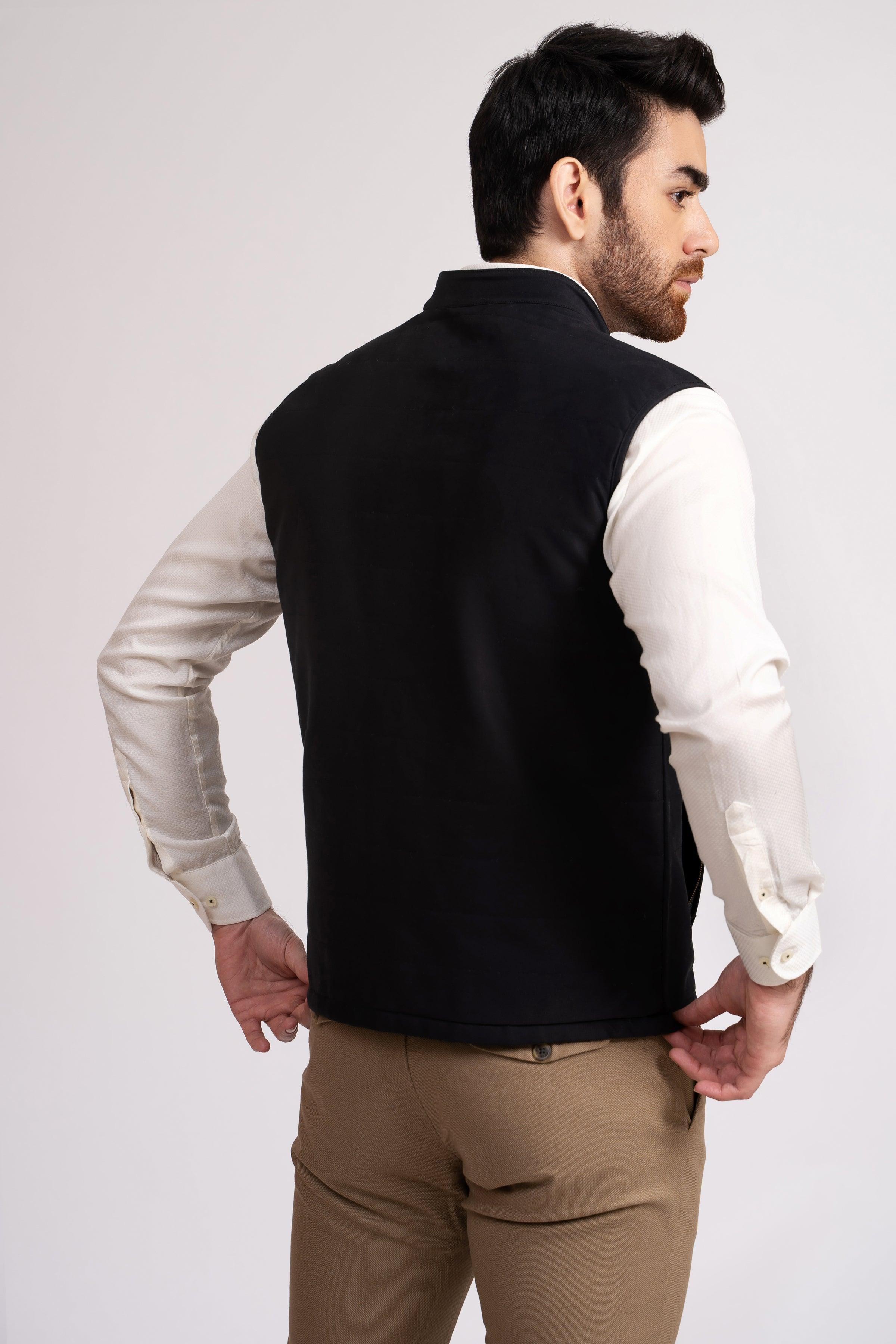 JACKET QUILTED SLEEVE LESS BLACK - Image 3