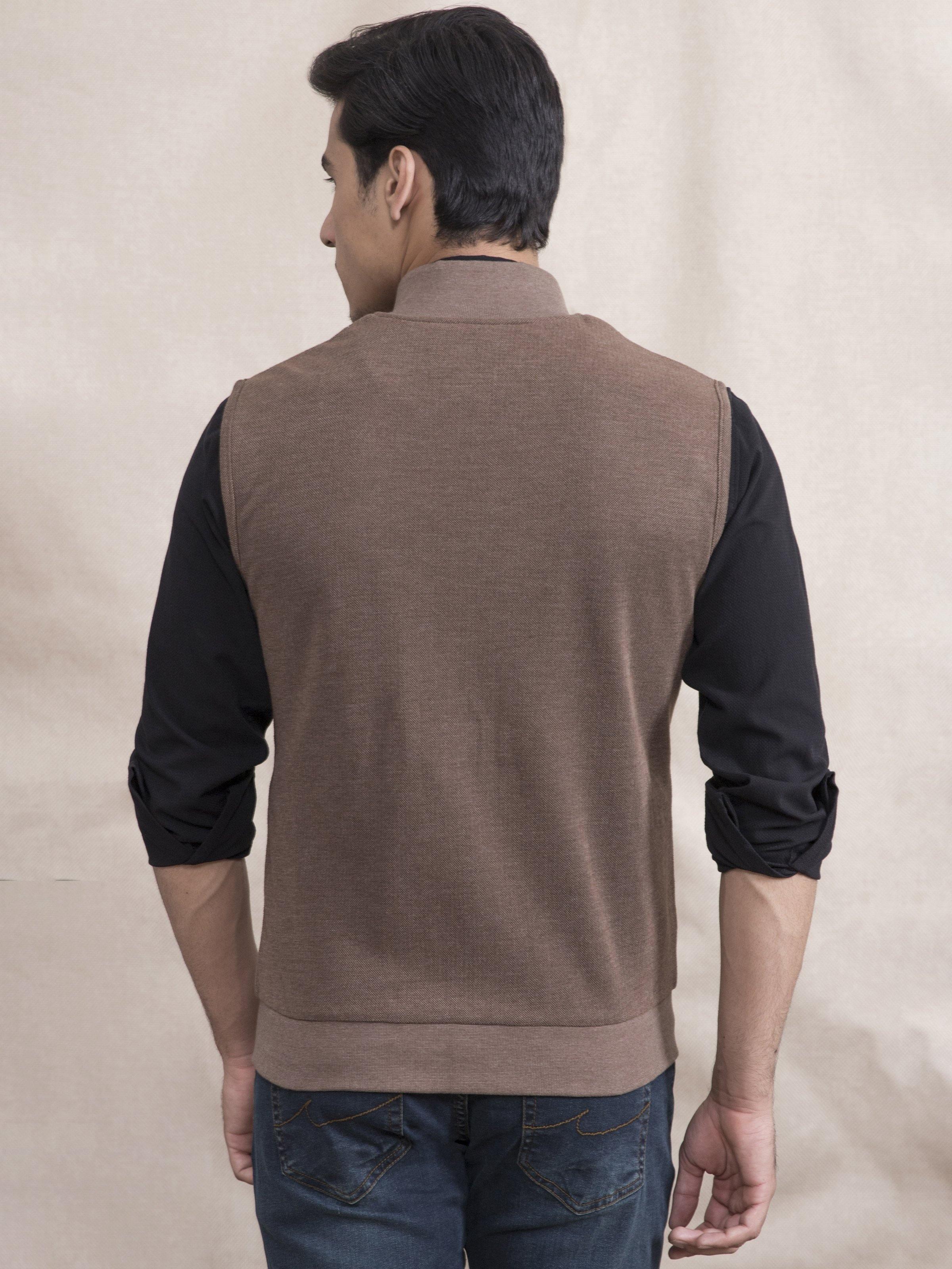 JACKET SLEEVE LESS BROWN - Image 3