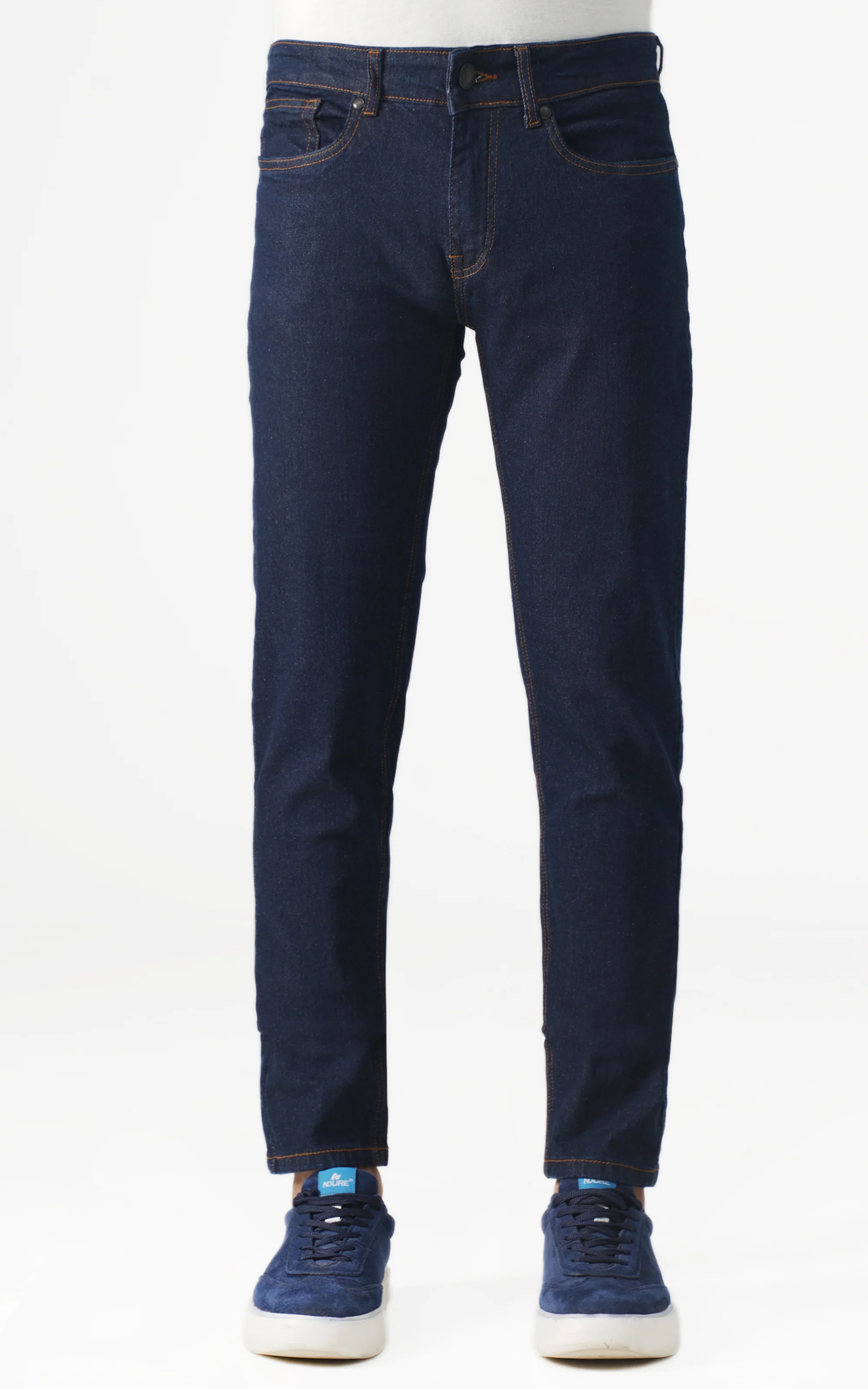 SLIM LEG DENIM  JEANS DARK BLUE - Image 2