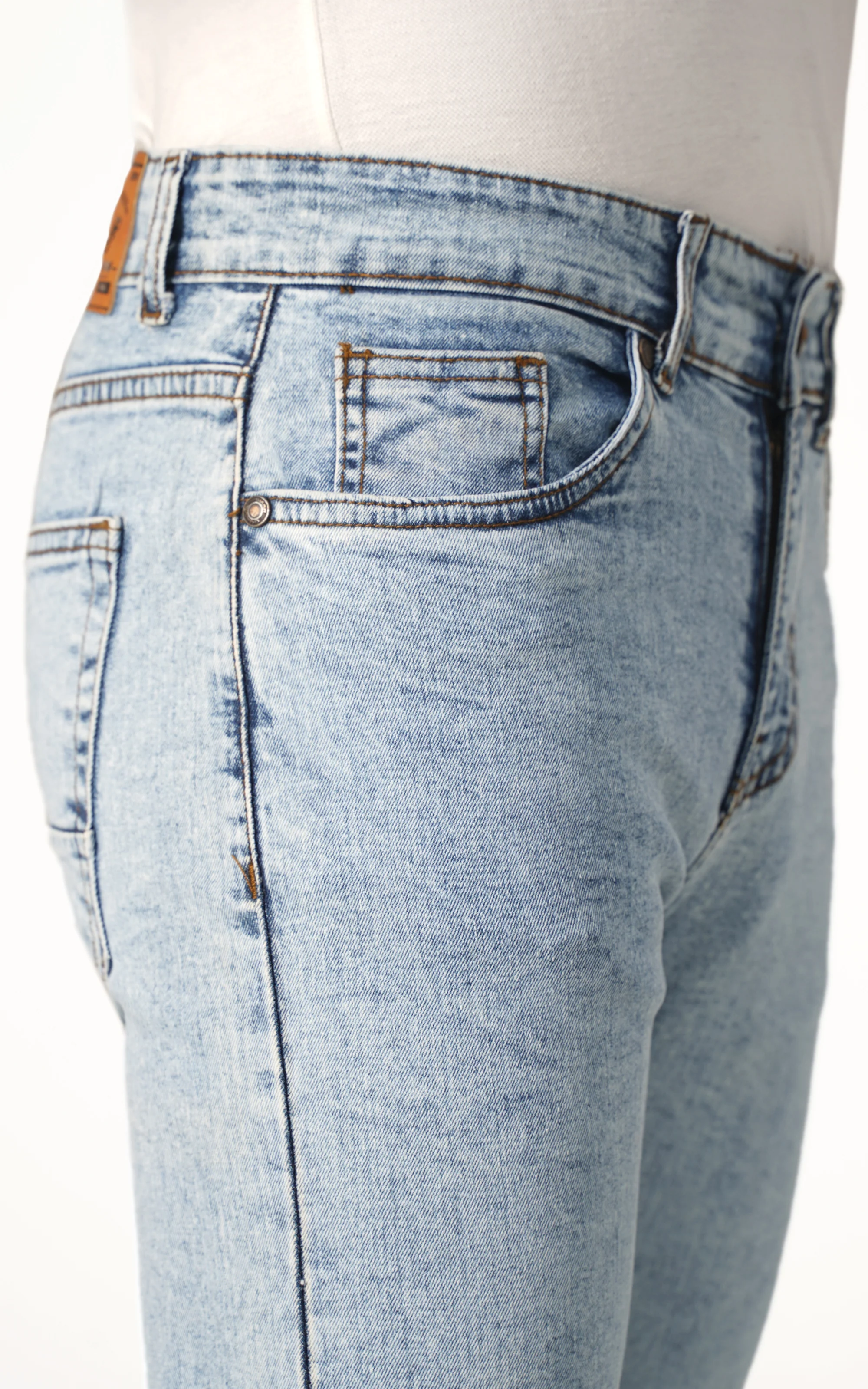 SKINNY LEG DENIM JEANS LIGHT BLUE - Image 2