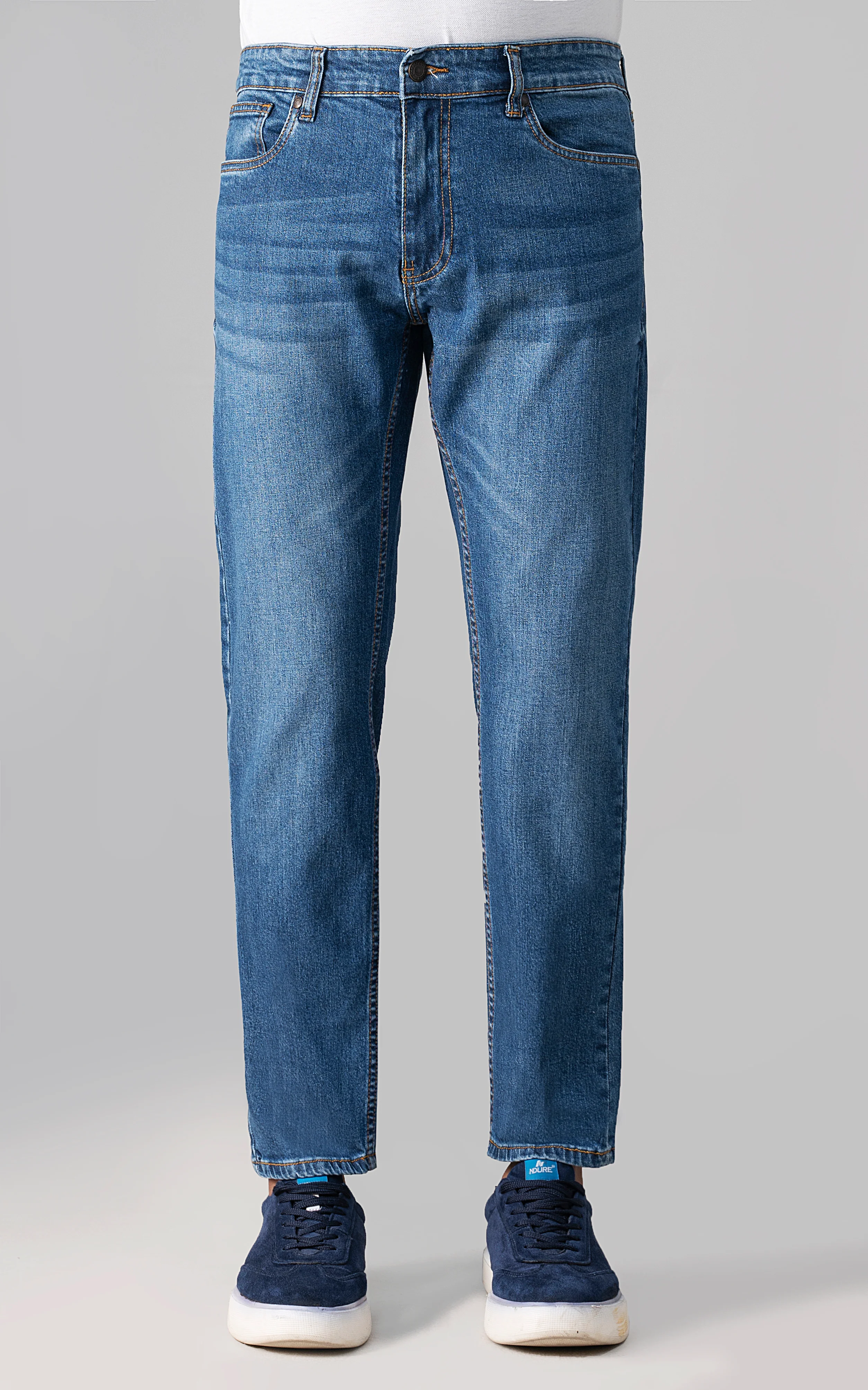STRAIGHT FIT JEAN MID BLUE - Image 3