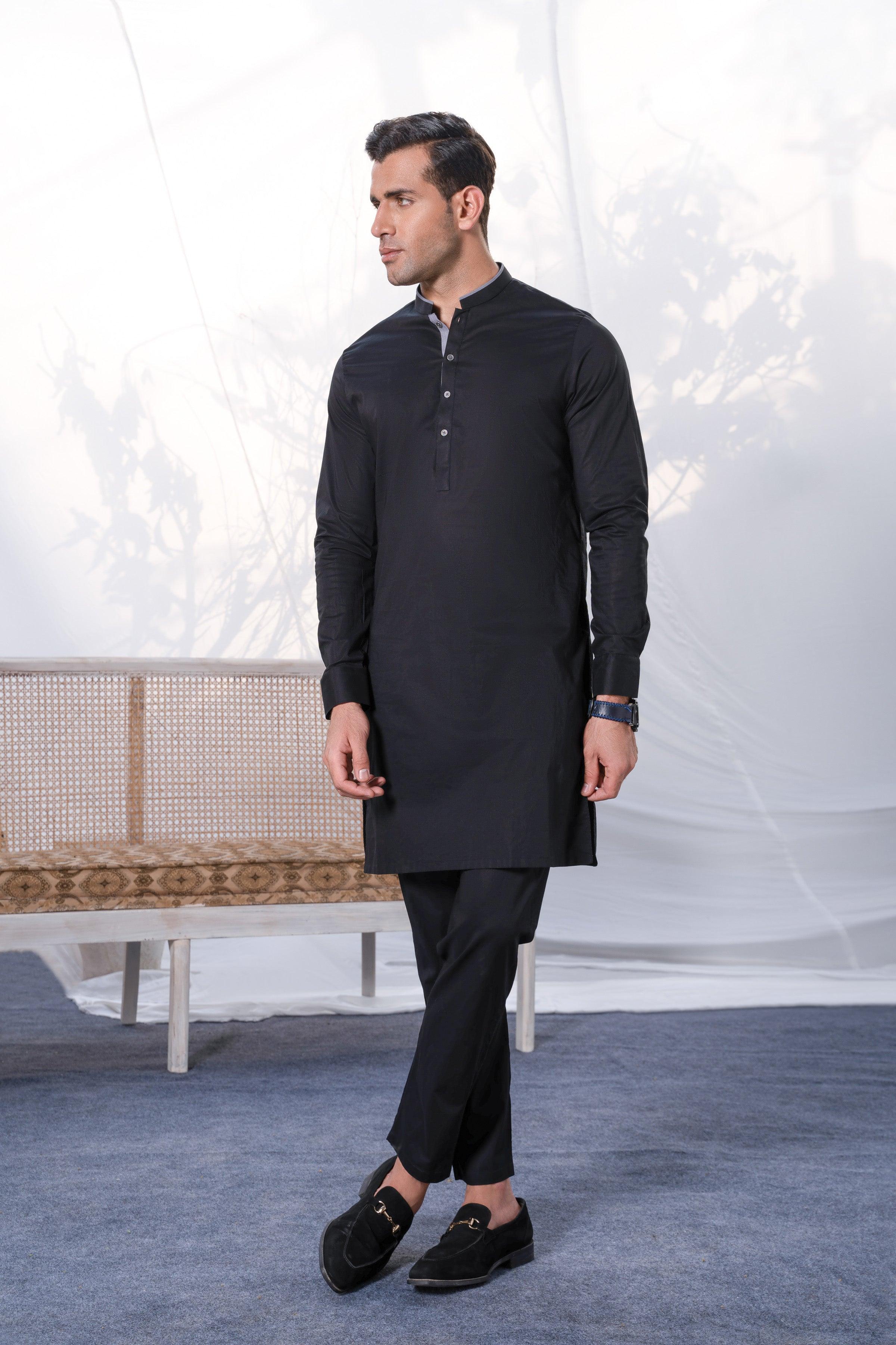KURTA PAJAMA BLACK - Image 2