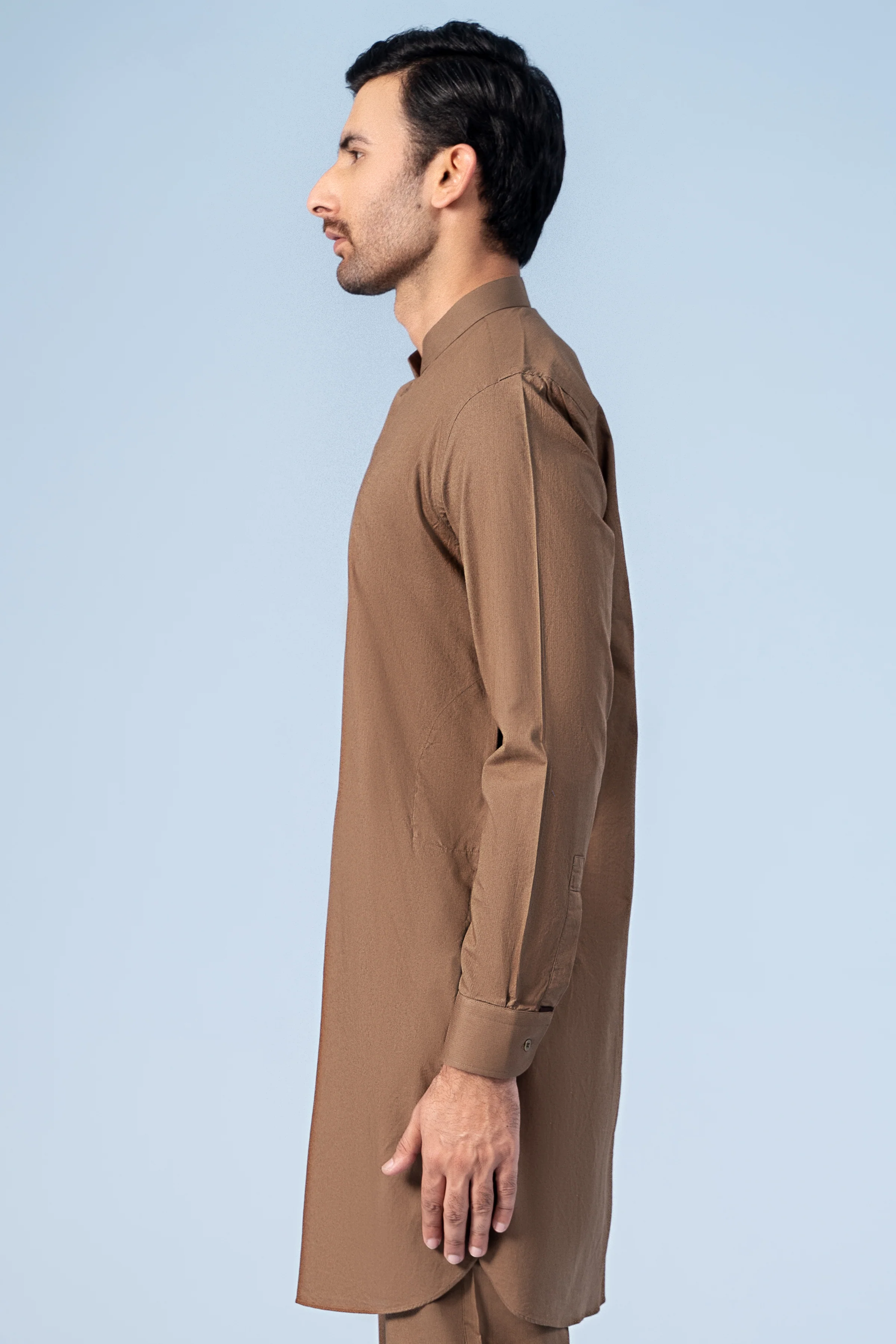 KURTA PAJAMA DARK KHAKI - Image 4