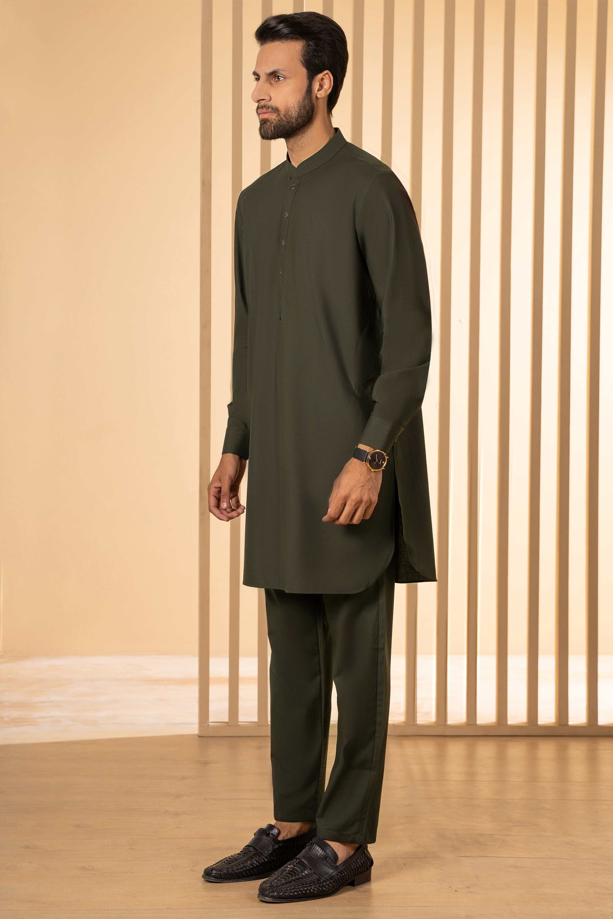 KURTA PAJAMA OLIVE - Image 2