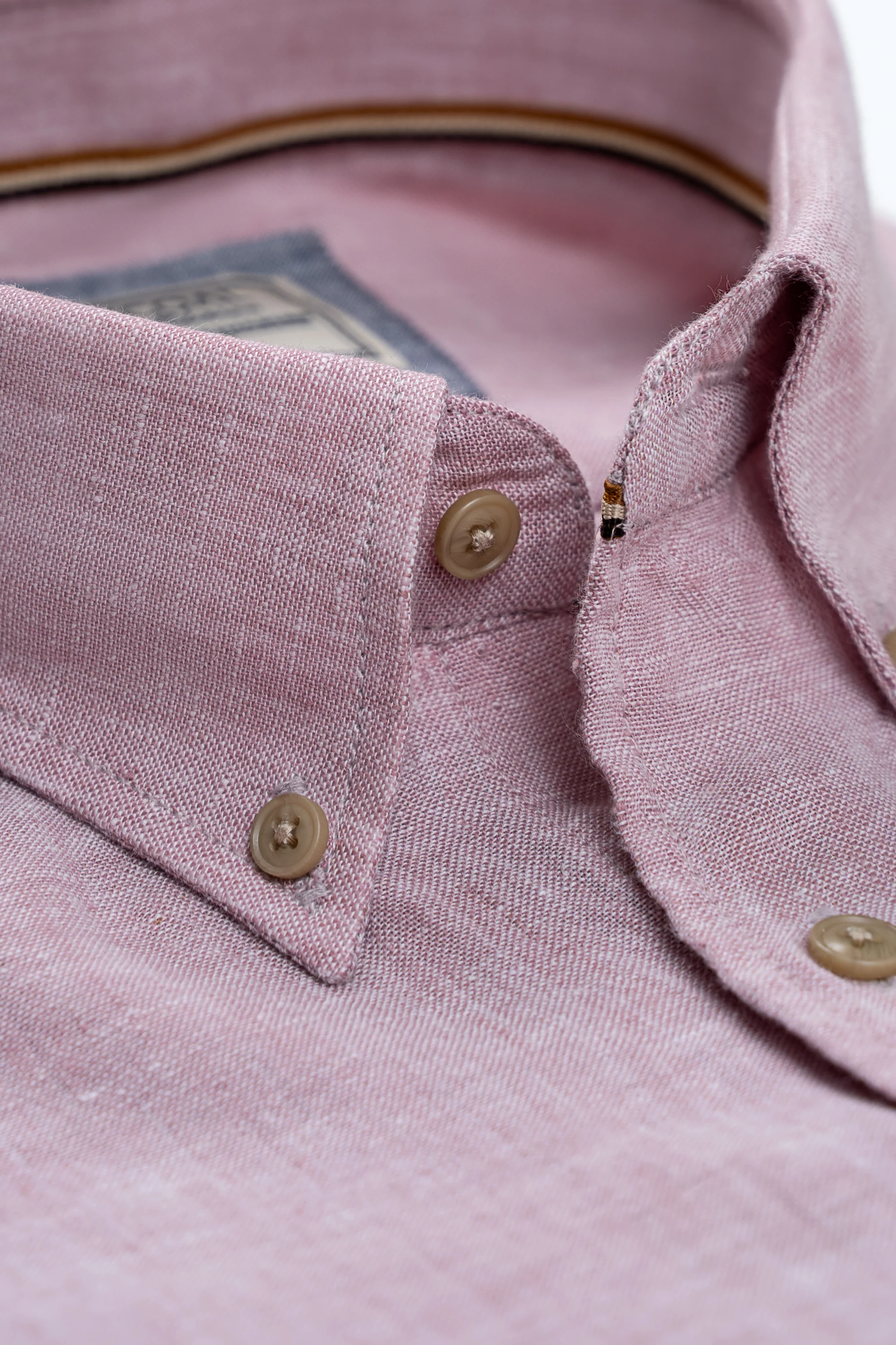 LIMITED EDITION LINEN FABRIC SHIRTS CORAL PINK - Image 2