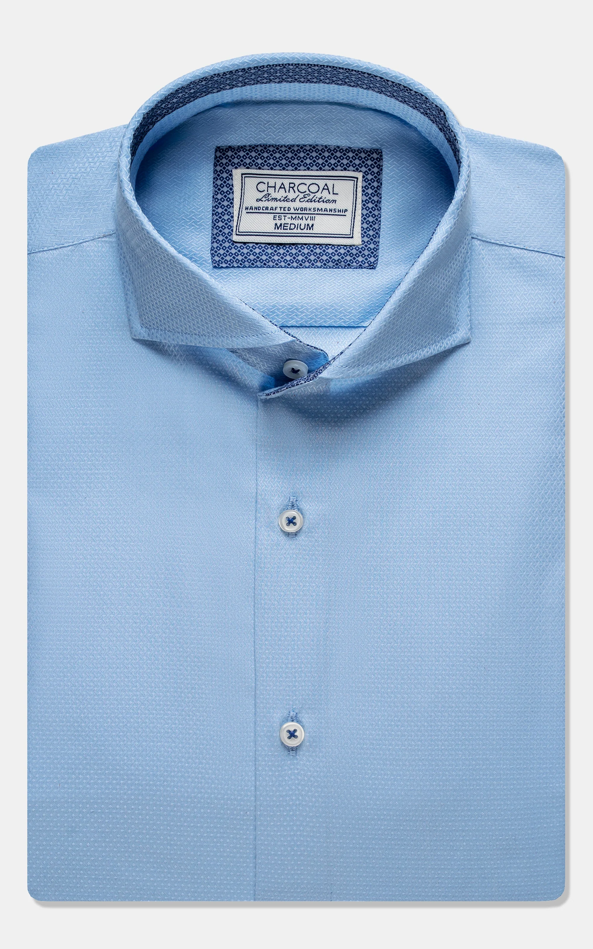 FRENCH COLLAR SHIRT BLUE - Image 9