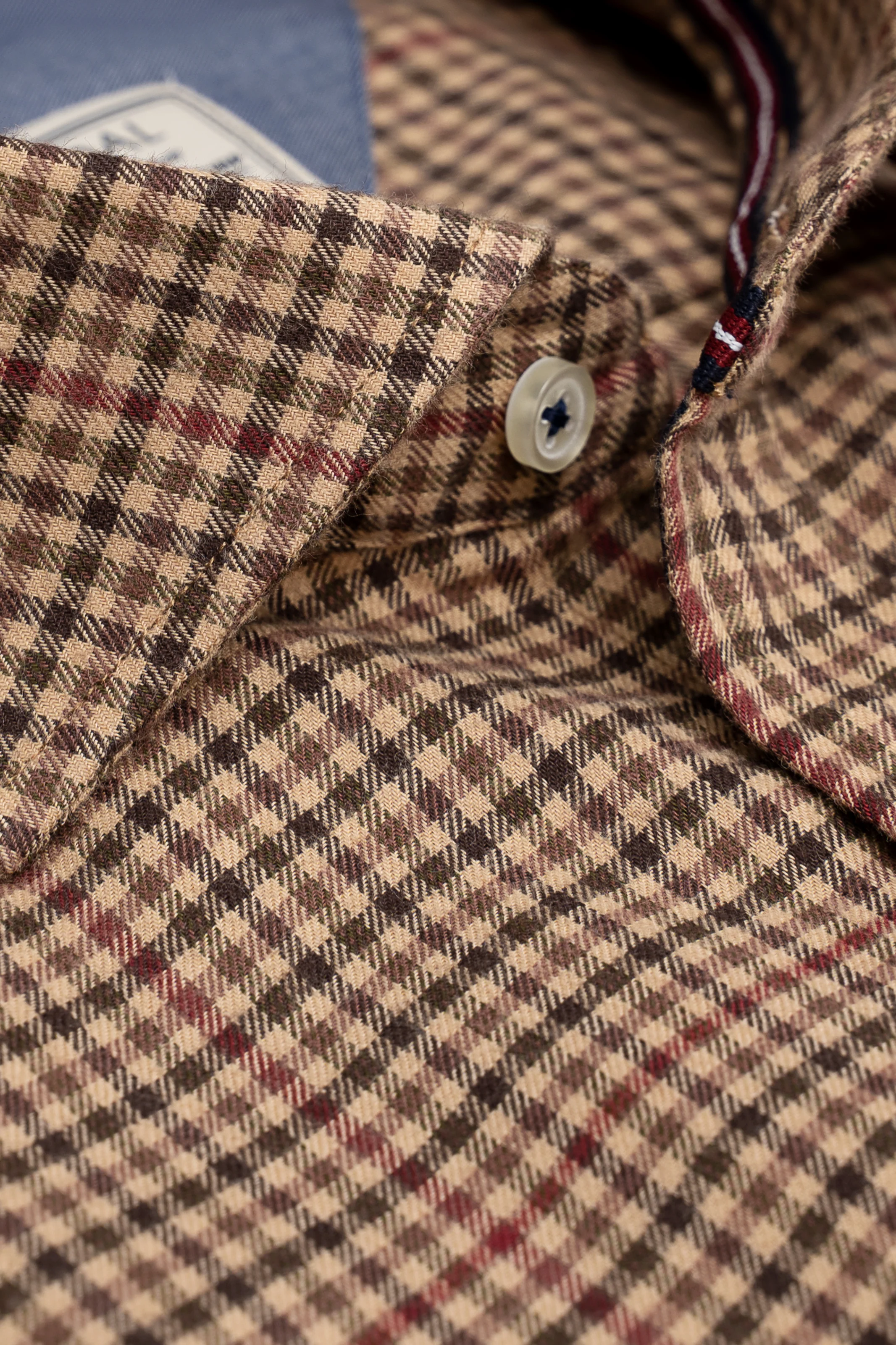 LIMITED EDITION SHIRT KHAKI BROWN CHECK - Image 2