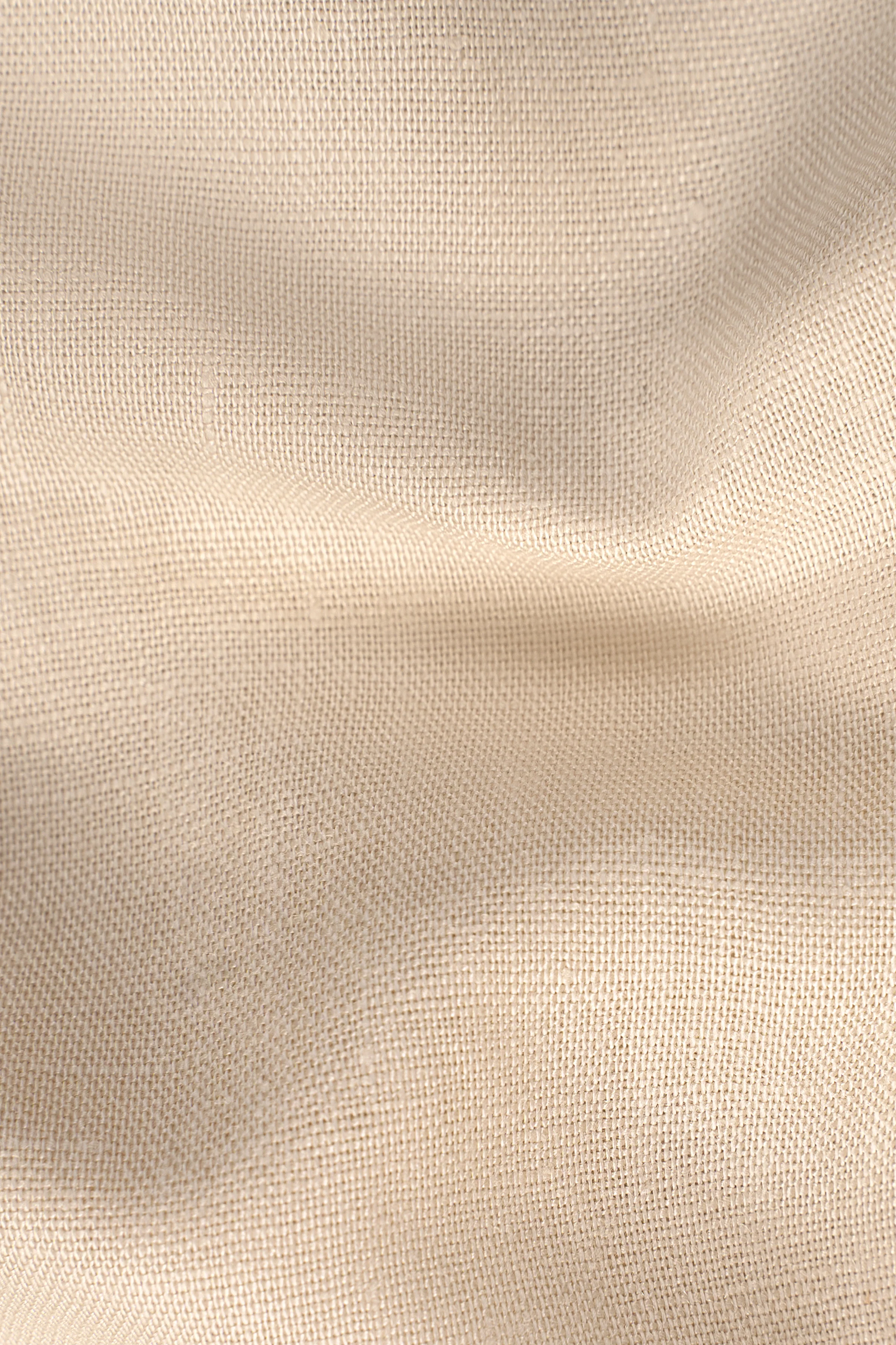 LIMITED EDITION LINEN FABRIC SHIRT LIGHT KHAKI - Image 3