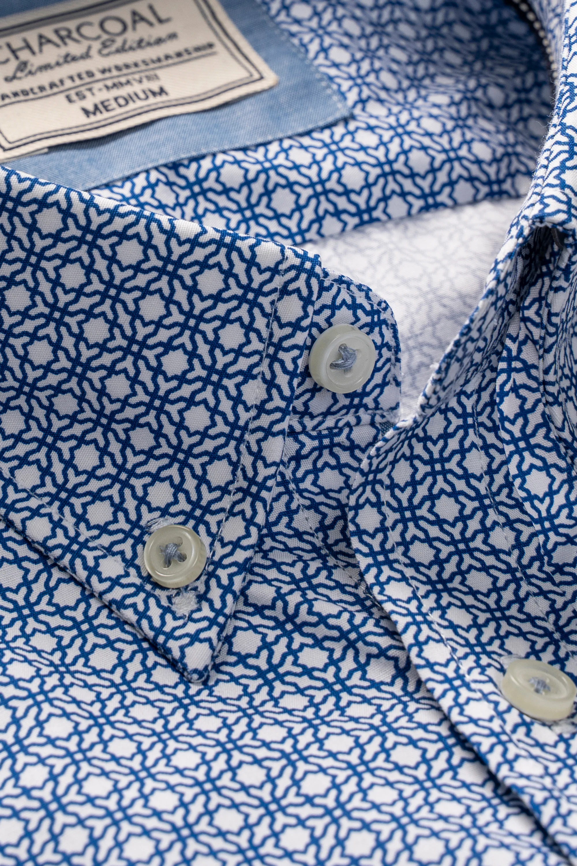 LIMITED EDITION HALF SLEEVE SHIRT NAVY WHITE - Image 2