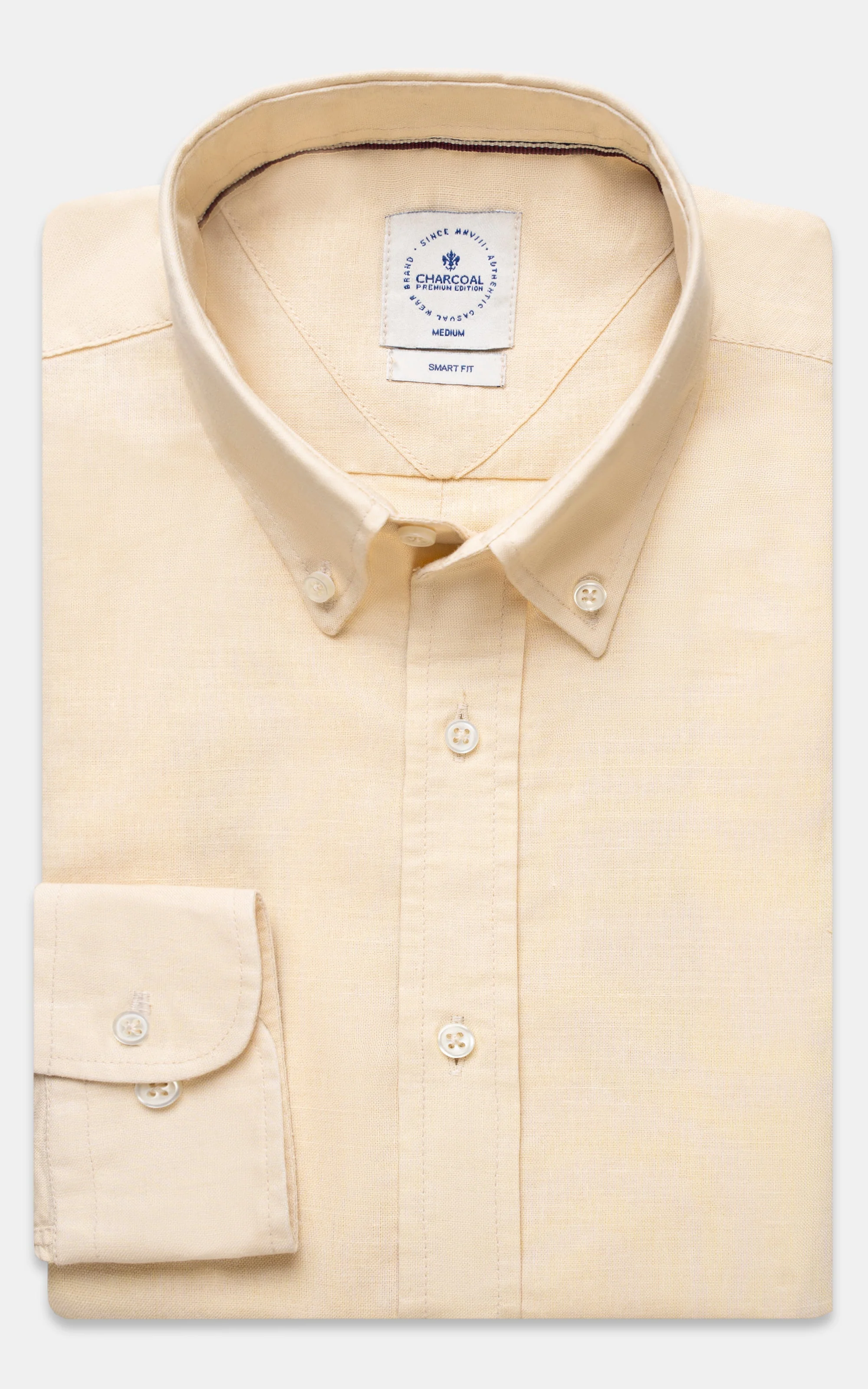 LINEN SMART SHIRT BEIGE - Image 9