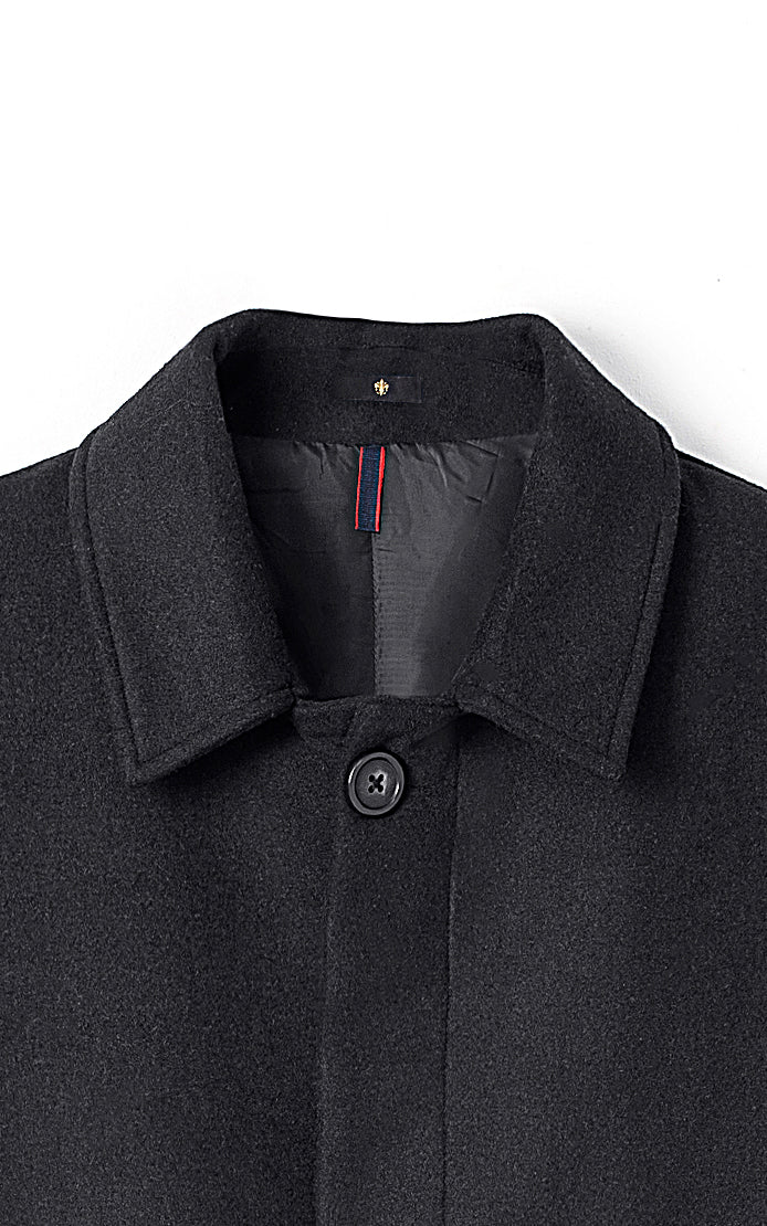 BUTTON FRONT LONG COAT CHARCOAL - Image 2