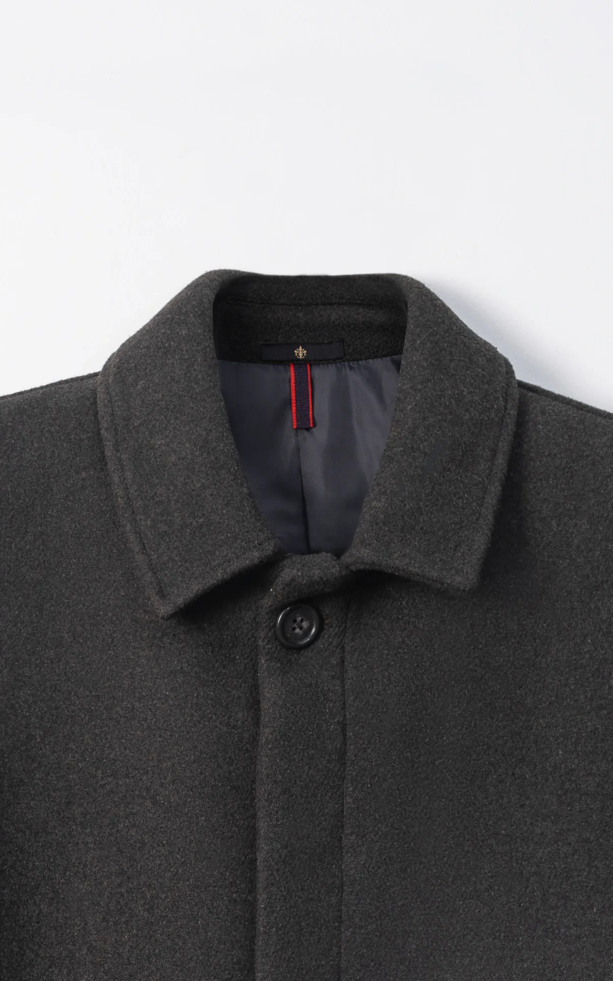 BUTTON FRONT LONG COAT DARK OLIVE - Image 2