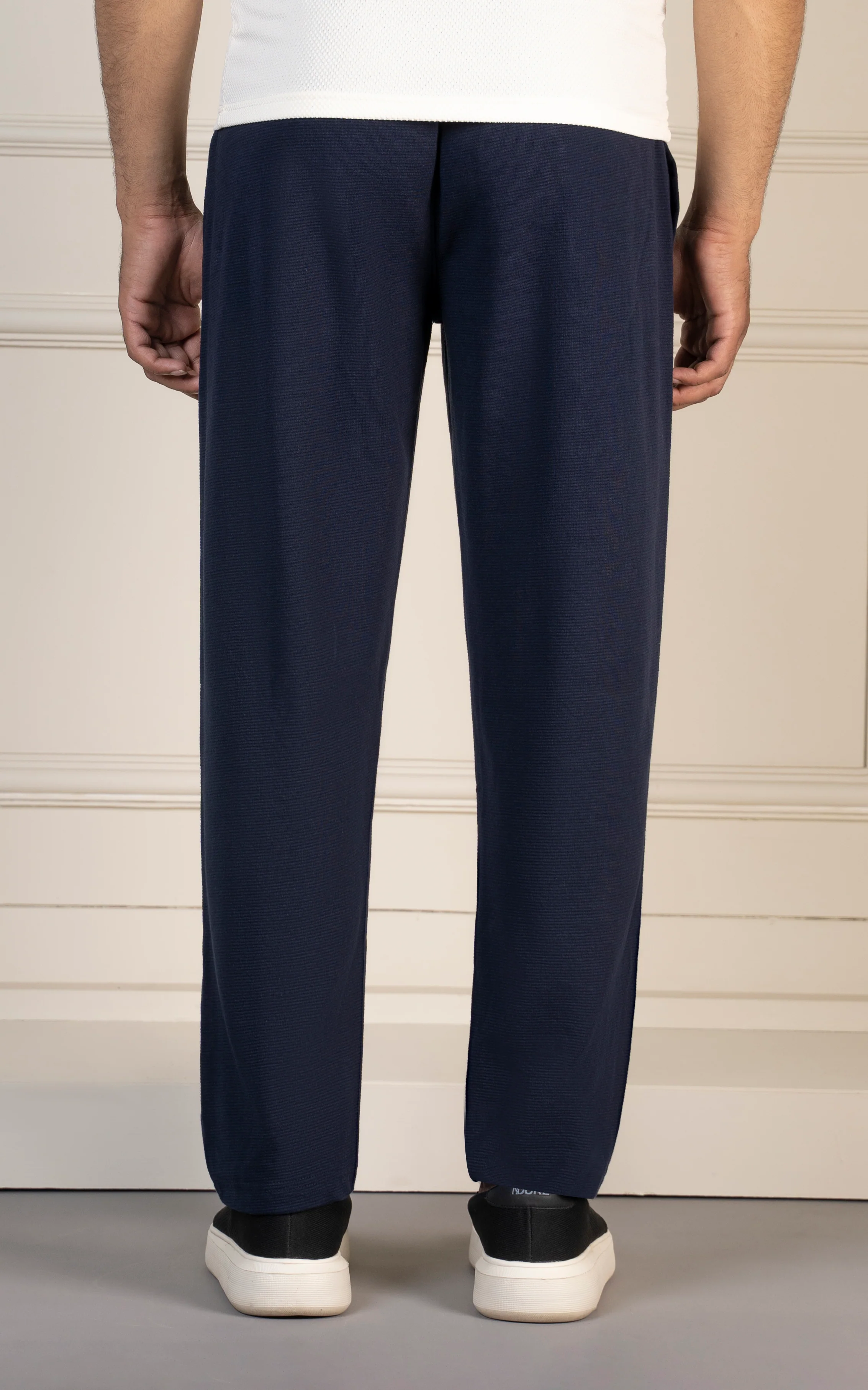 LOOSE FIT OTTOMAN JOGGER TROUSER NAVY - Image 3