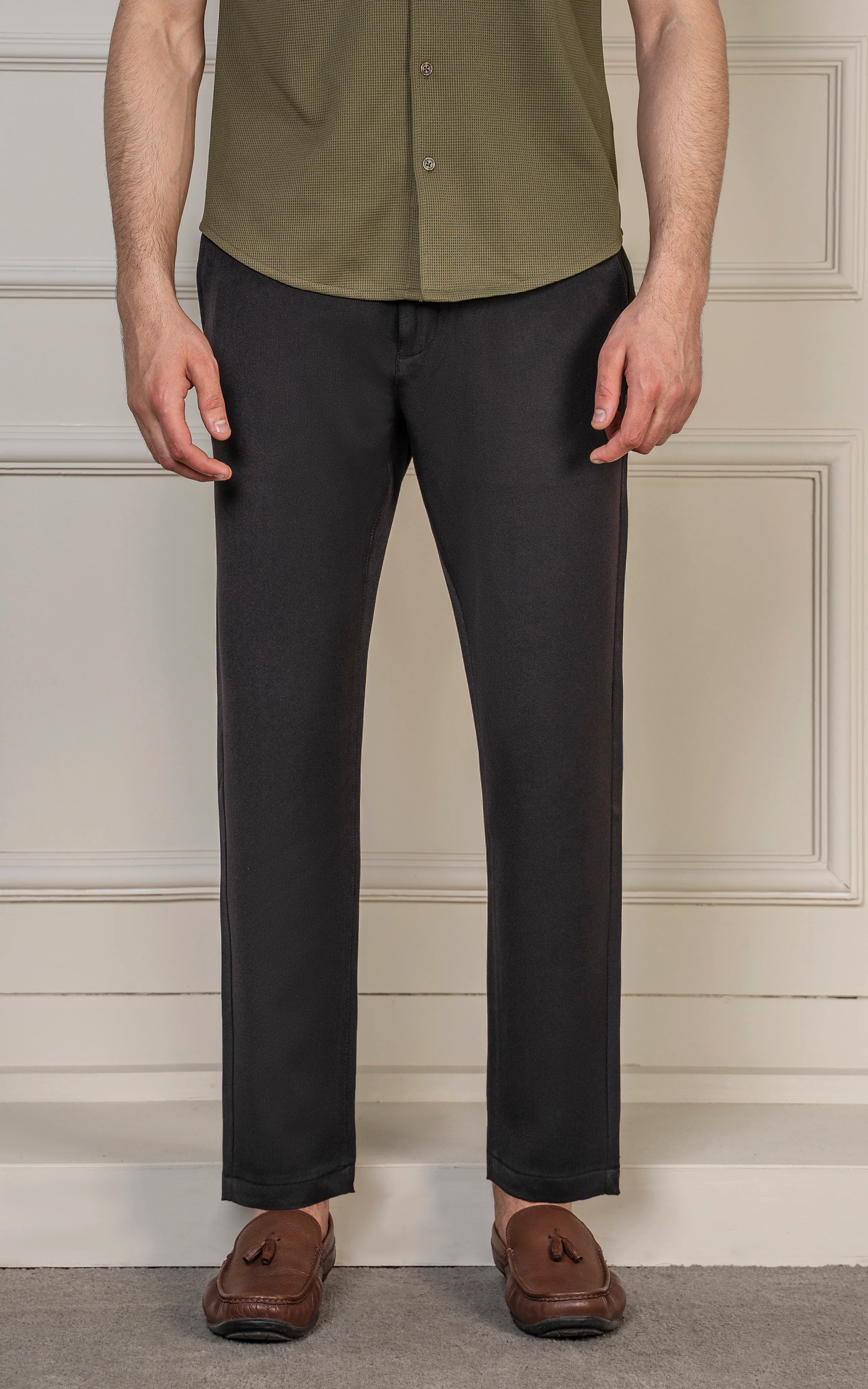 LOOSE FIT PLAIN PANT BLACK - Image 2