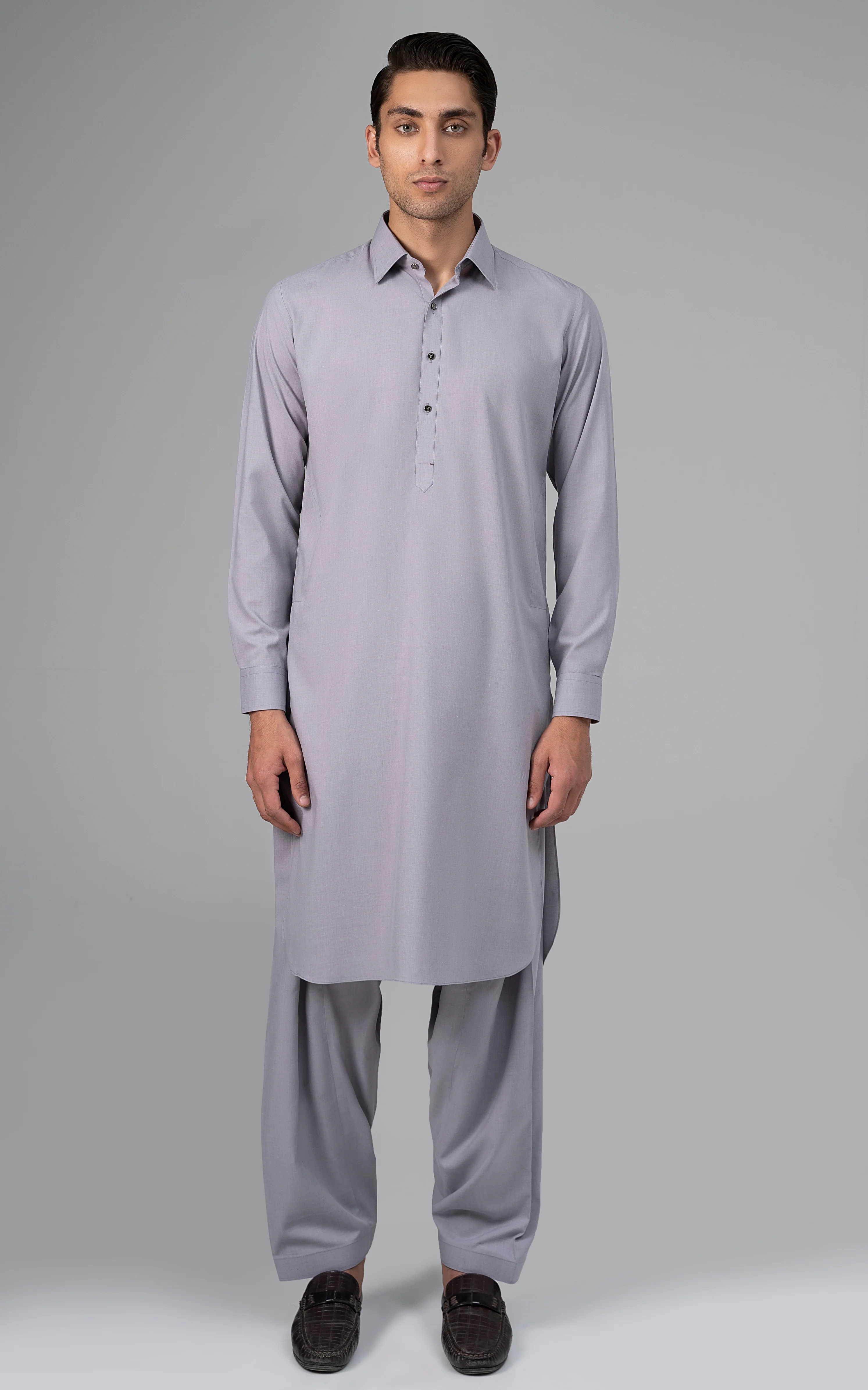 MELANGE WASH & WEAR - SIGNATURE COLLECTION LIGHT GREY MELANGE