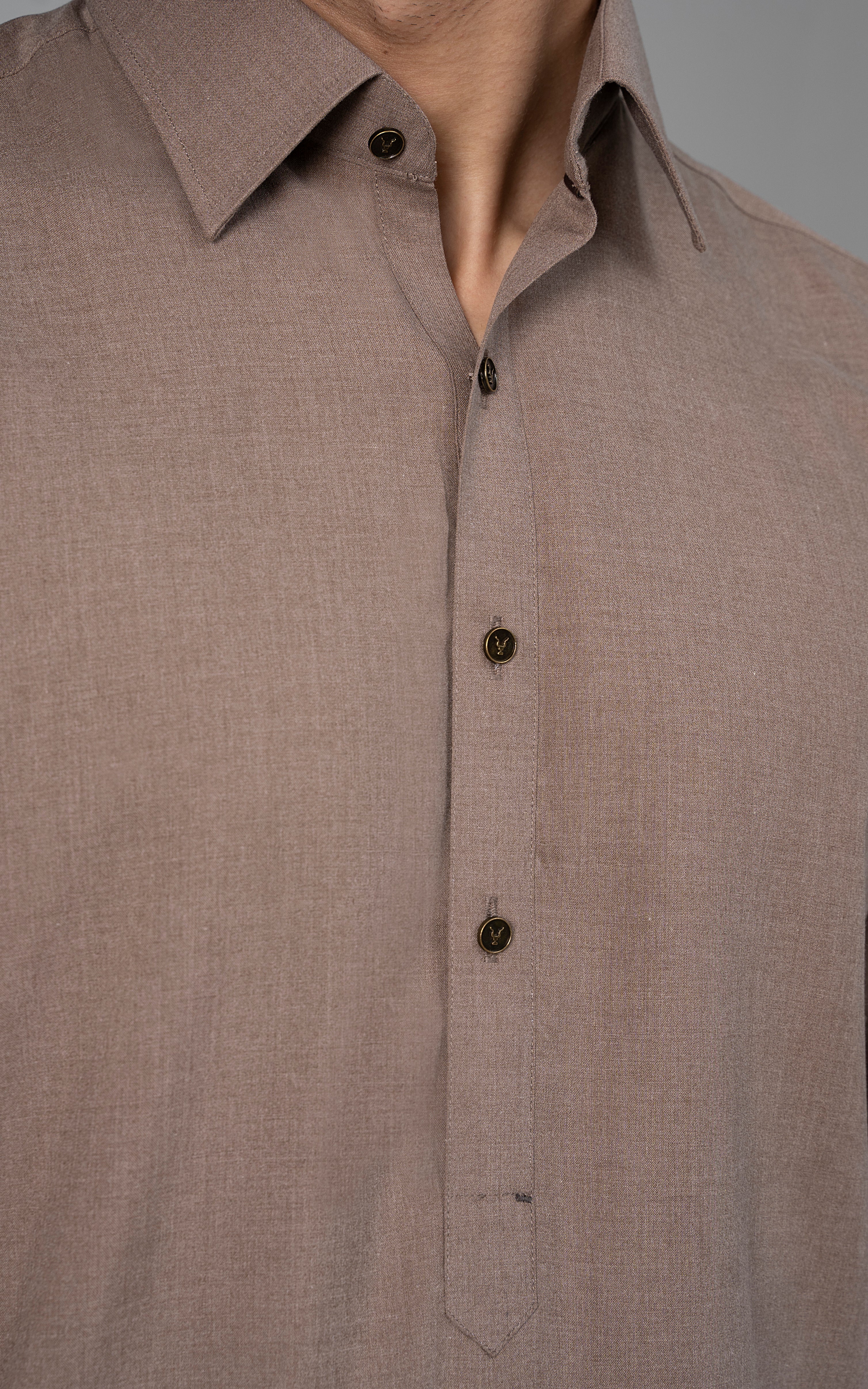 MELANGE WASH & WEAR - SIGNATURE COLLECTION MID BROWN MELANGE - Image 2