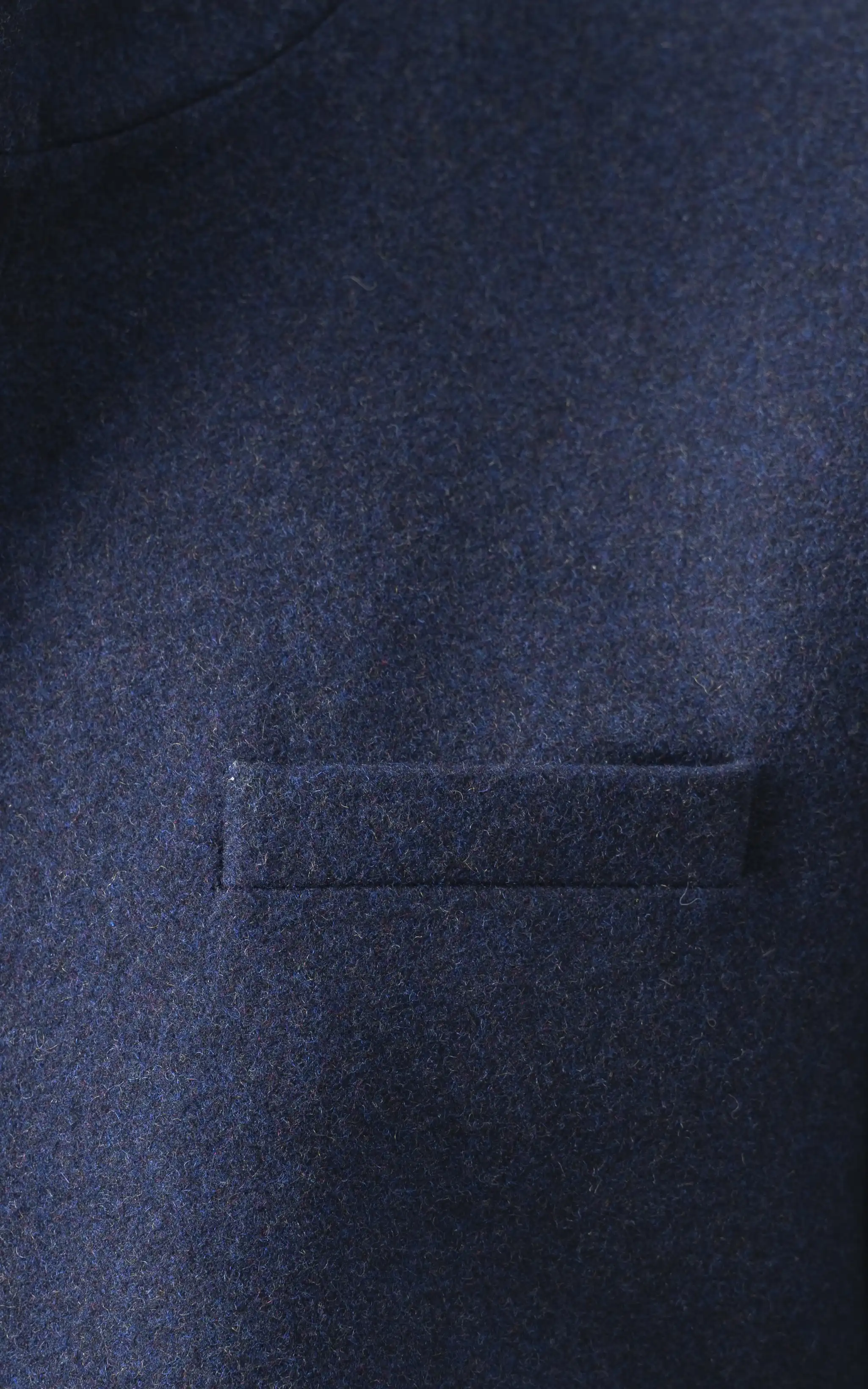 Men’s Stand-Collar Long Coat Blue - Image 4