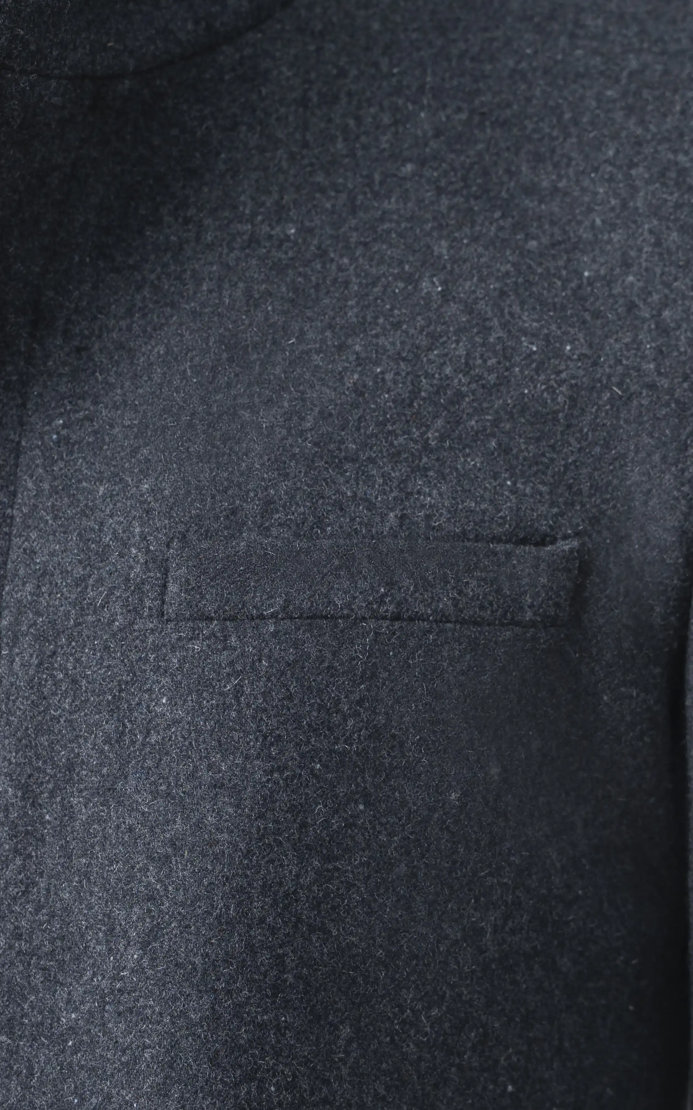 Men’s Stand-Collar Long Coat Charcoal - Image 4