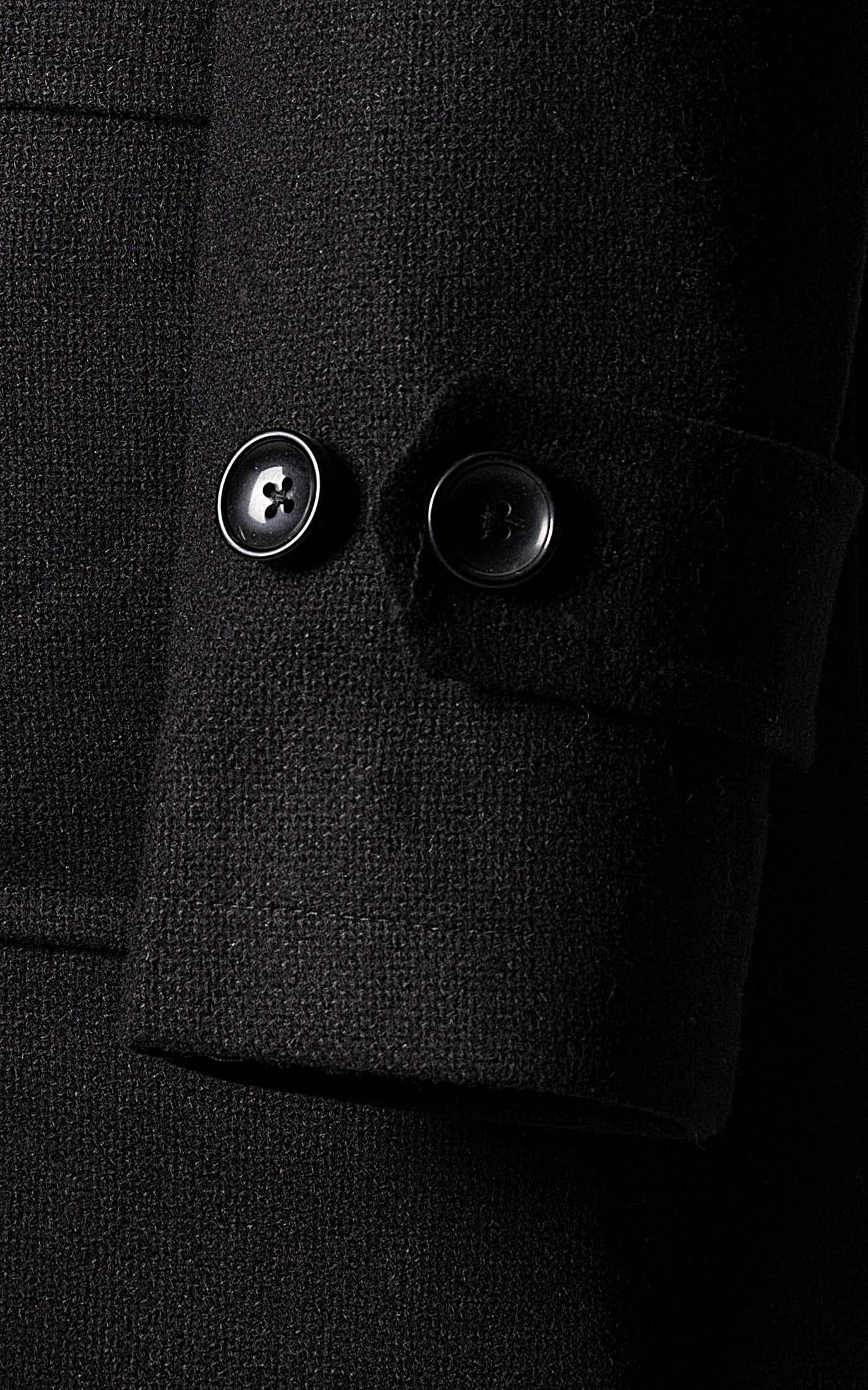 MEN'S HOODED DUFFLE COAT BLACK - Image 2