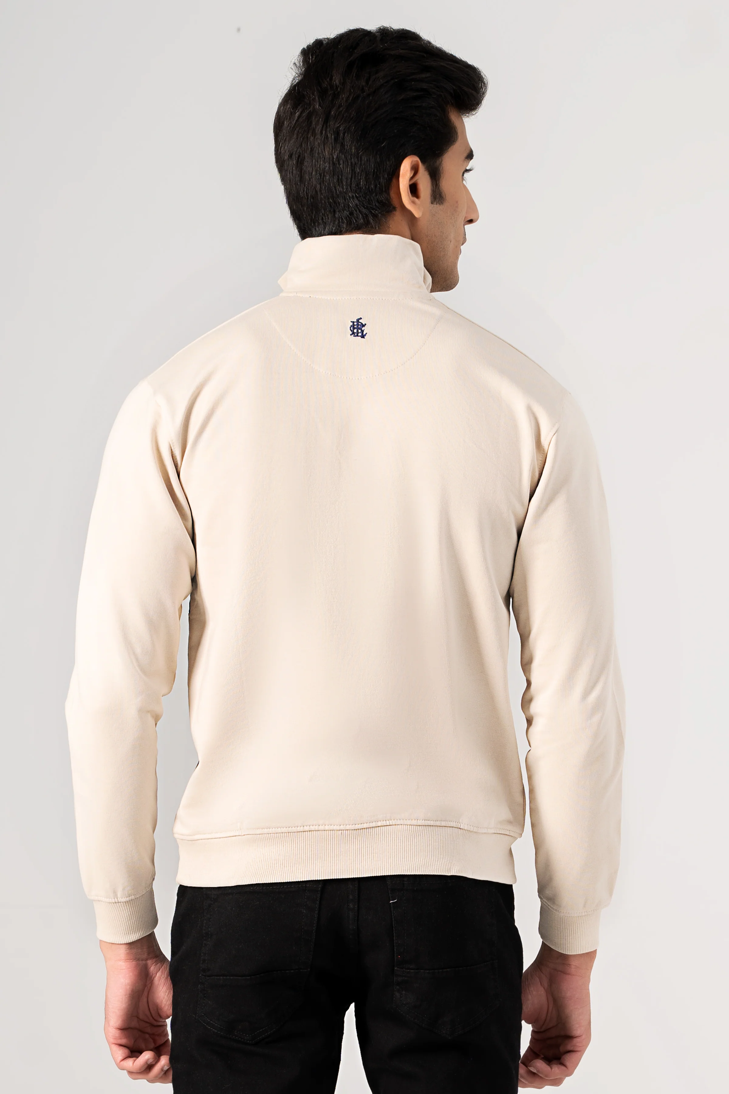 MOCK NECK SWEAT SHIRT BEIGE - Image 4