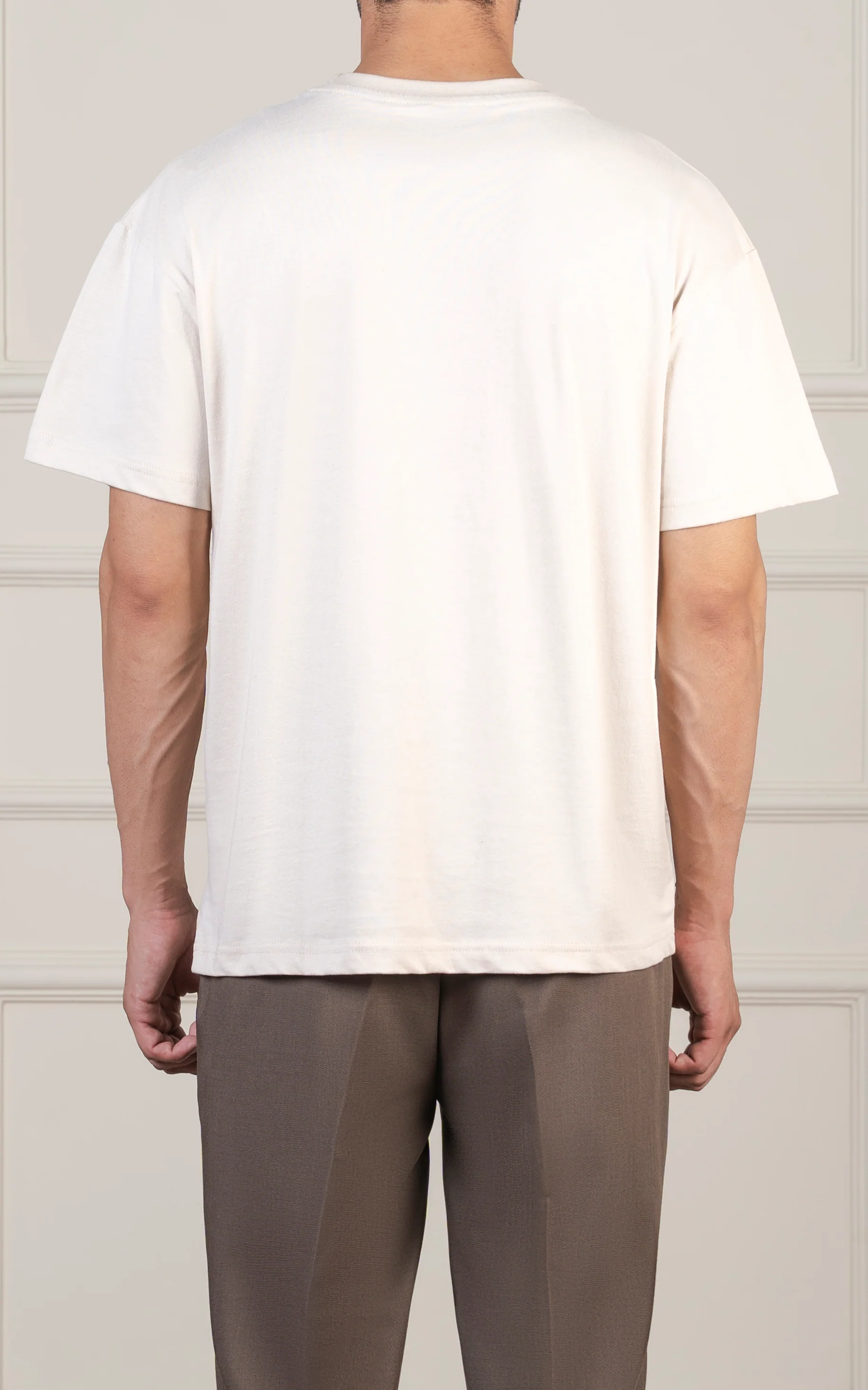 OVERSIZED GRAPHIC T-SHIRT BEIGE - Image 5