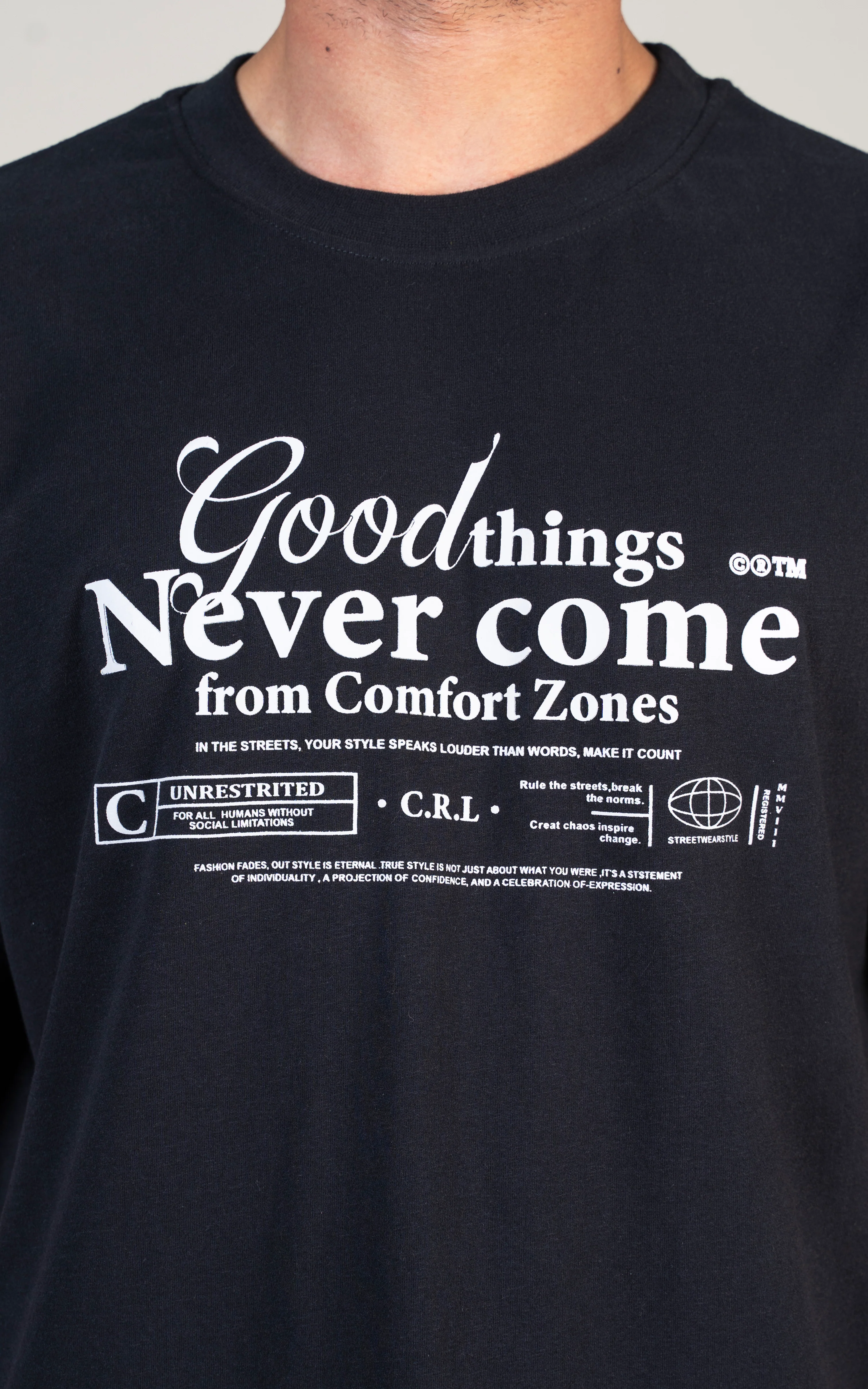 OVERSIZED GRAPHIC T-SHIRT BLACK - Image 3