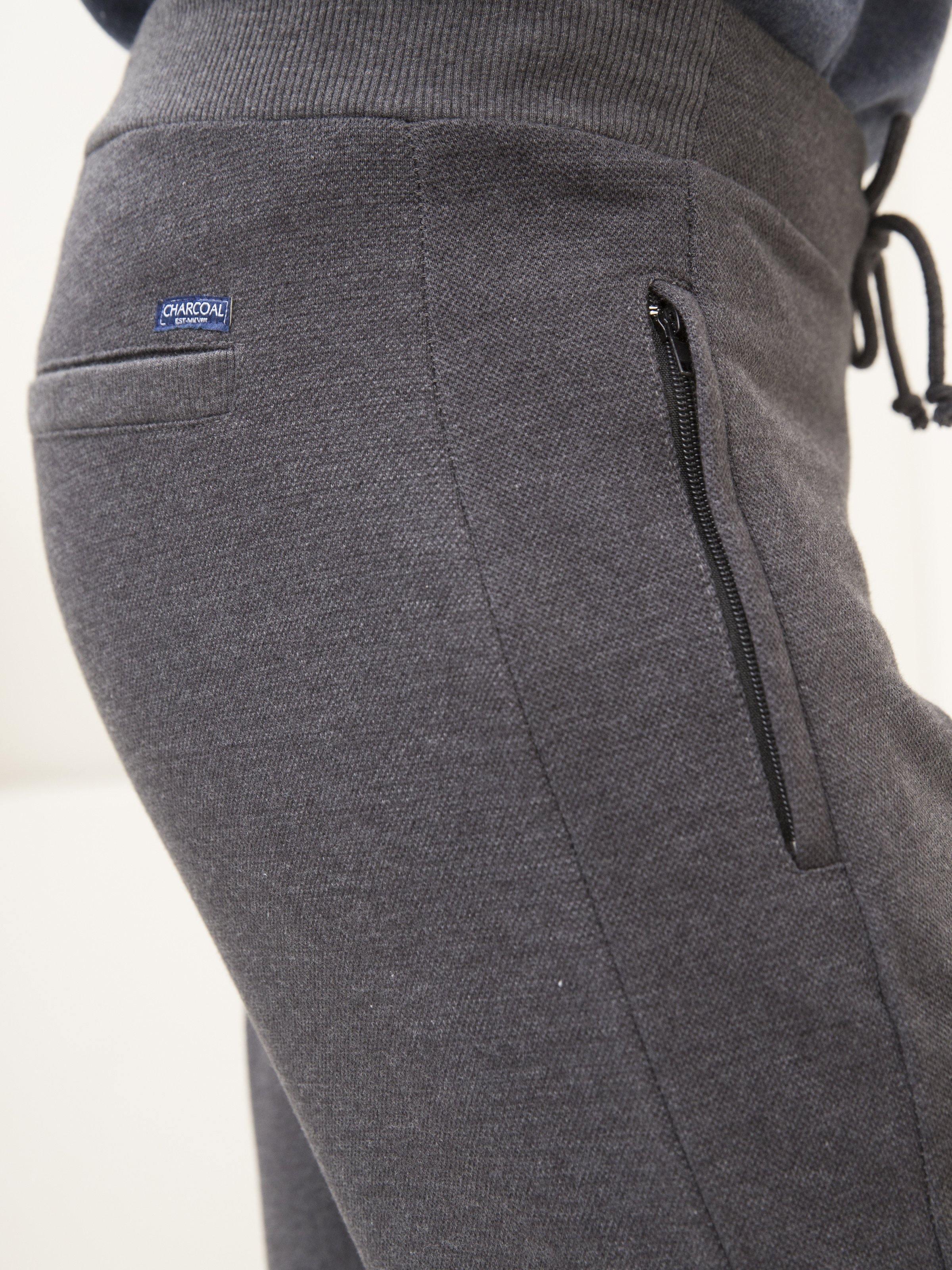 PIQUE FLEECE TROUSER DARK CHARCOAL - Image 4