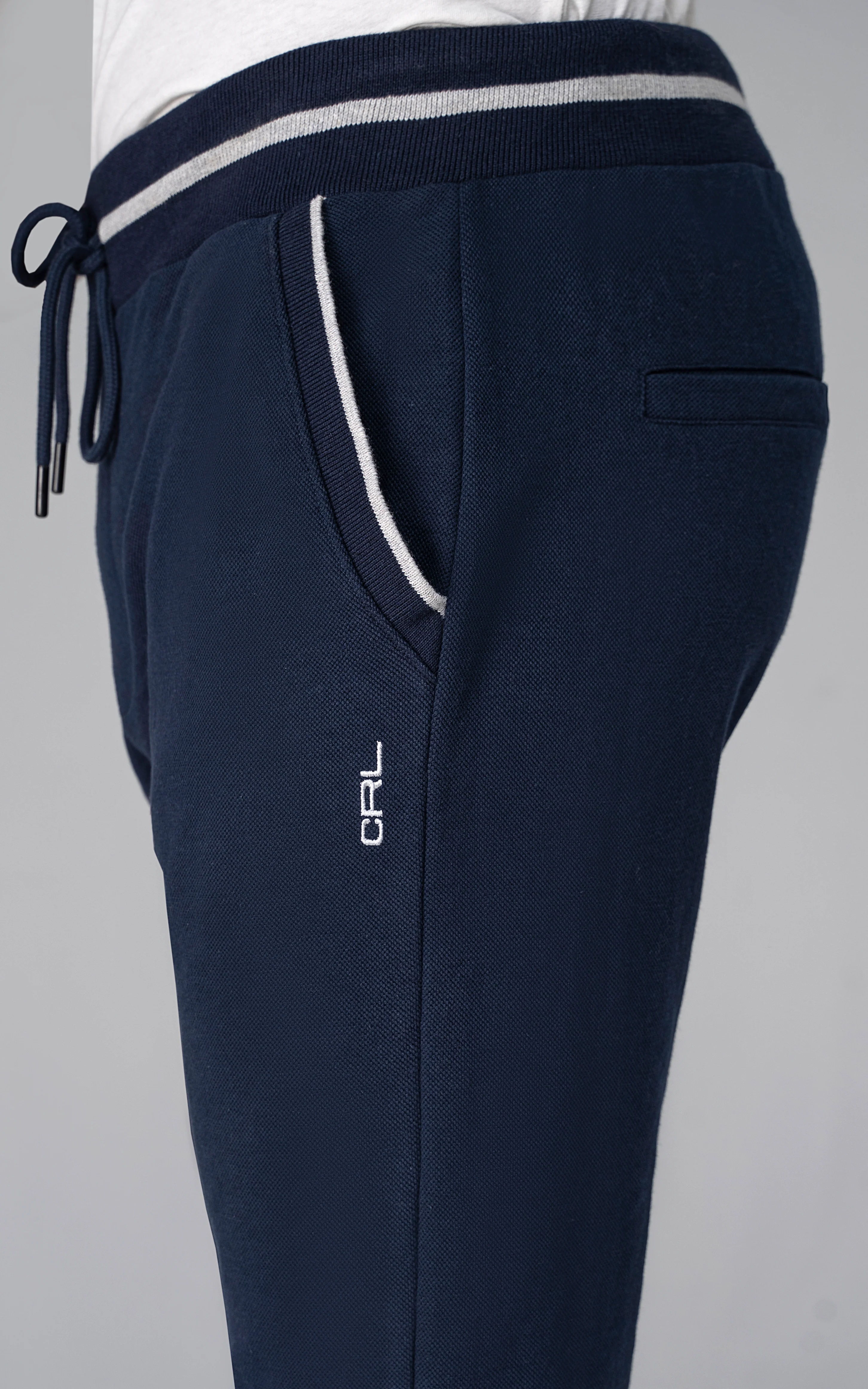 PIQUE INTERLOCK TIPPING SHORTS NAVY - Image 4