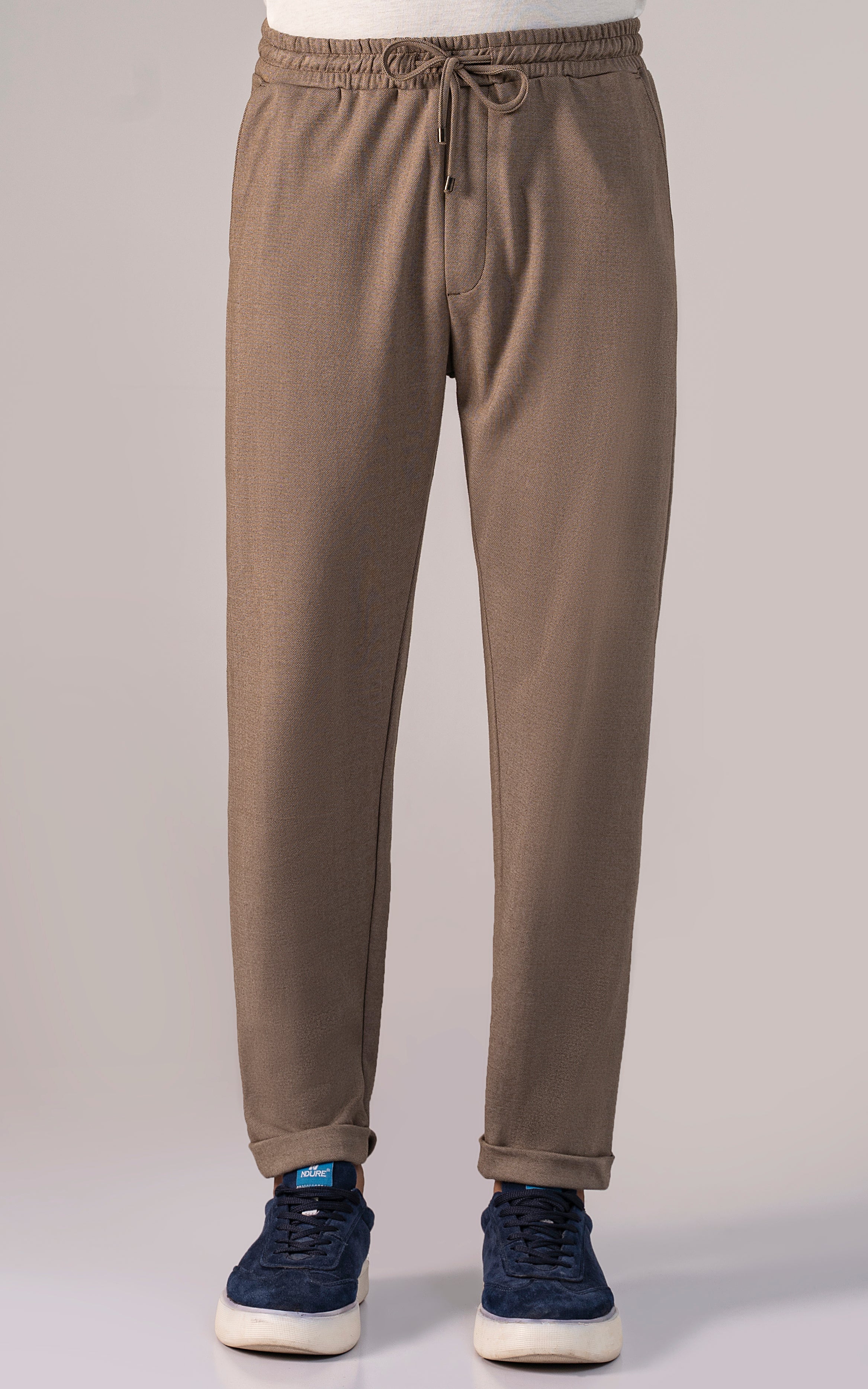 PIQUE INTERLOCK TROUSER KHAKI MELANGE - Image 2