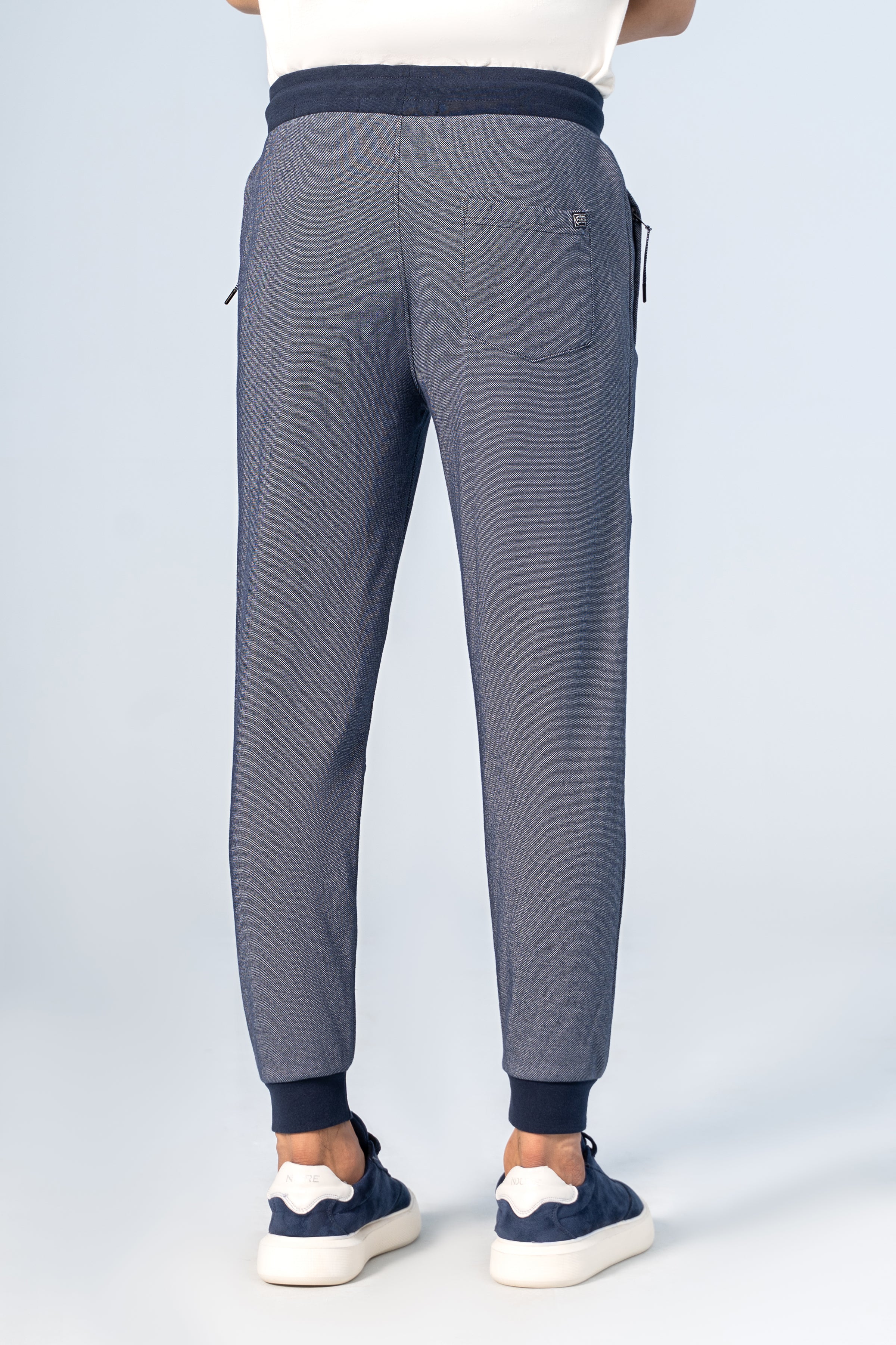 PIQUE MELANGE JOGGER TROUSER INDIGO - Image 4