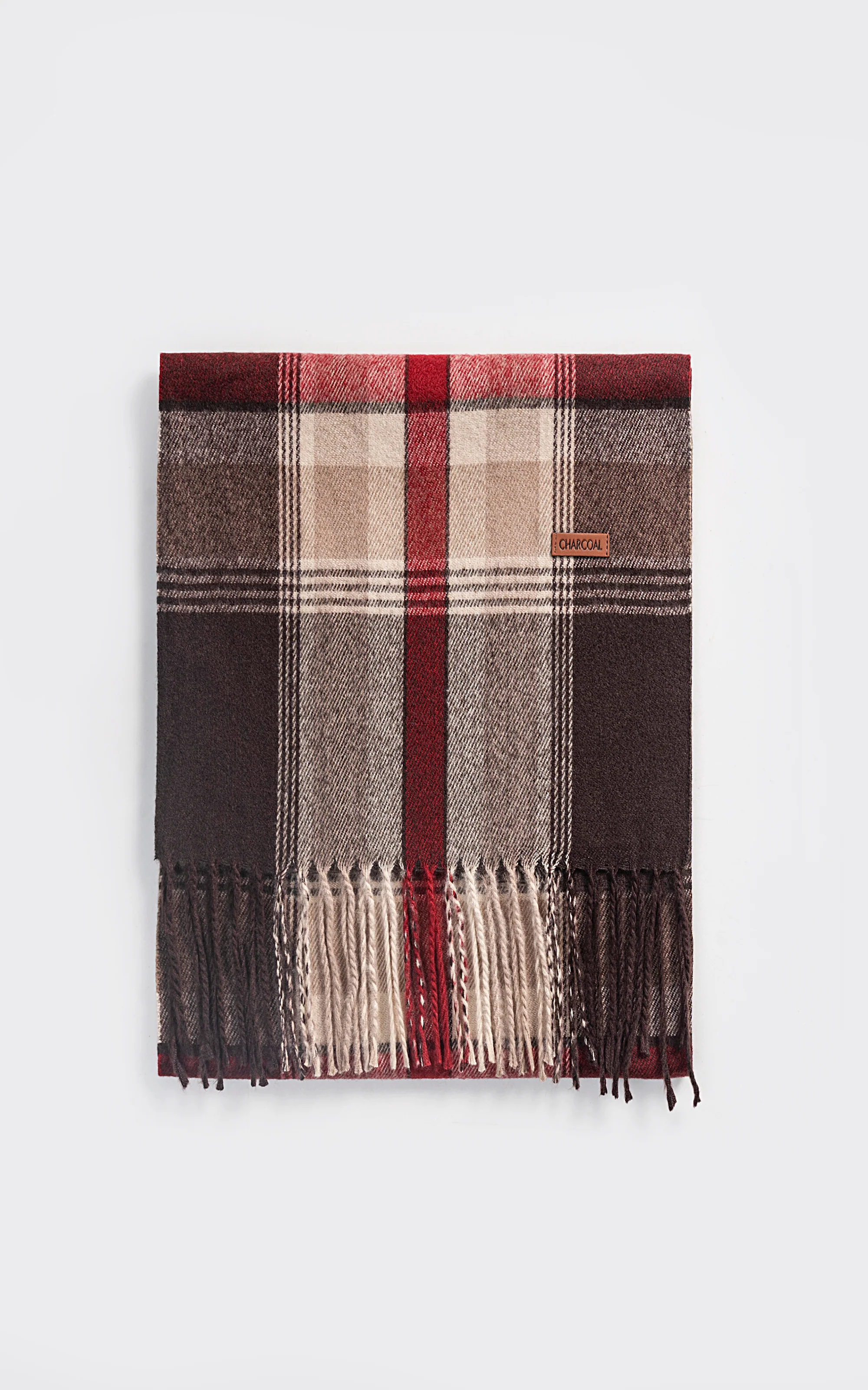 Plaid Wool Blended scarf - Image 3