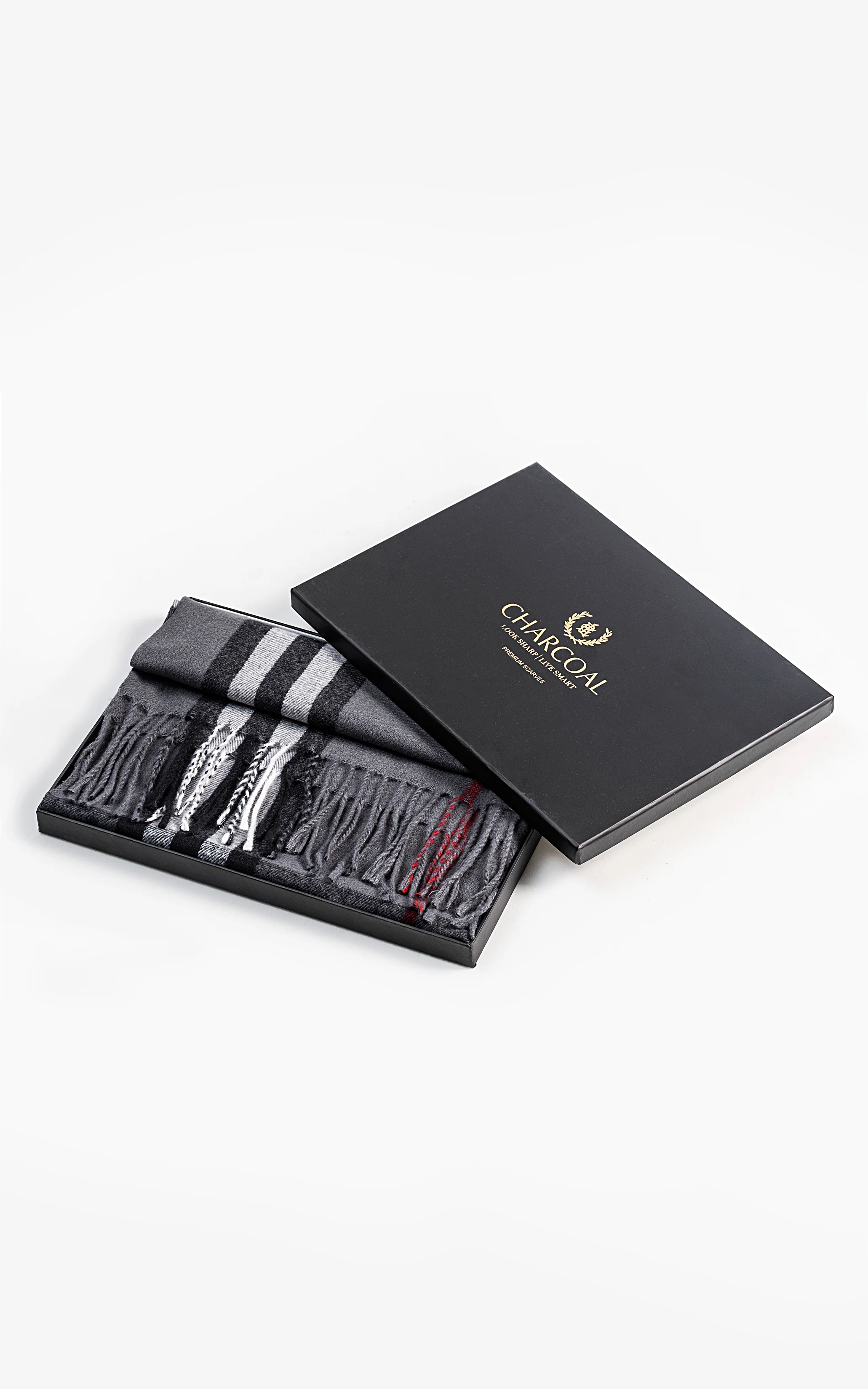 Plaid Wool Blended scarf - Image 2
