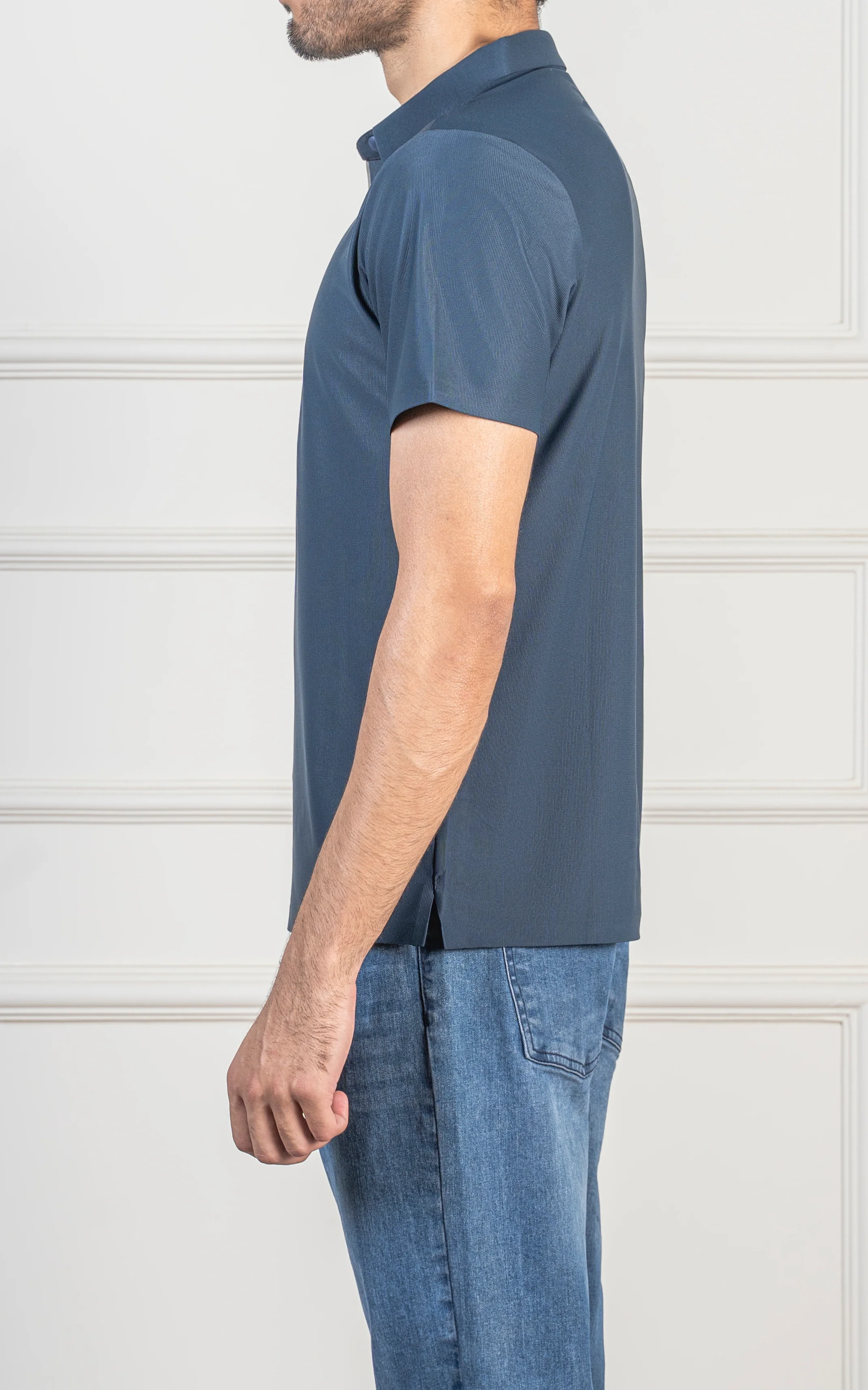 PLAIN EXECUTIVE POLO SHIRT NAVY - Image 4