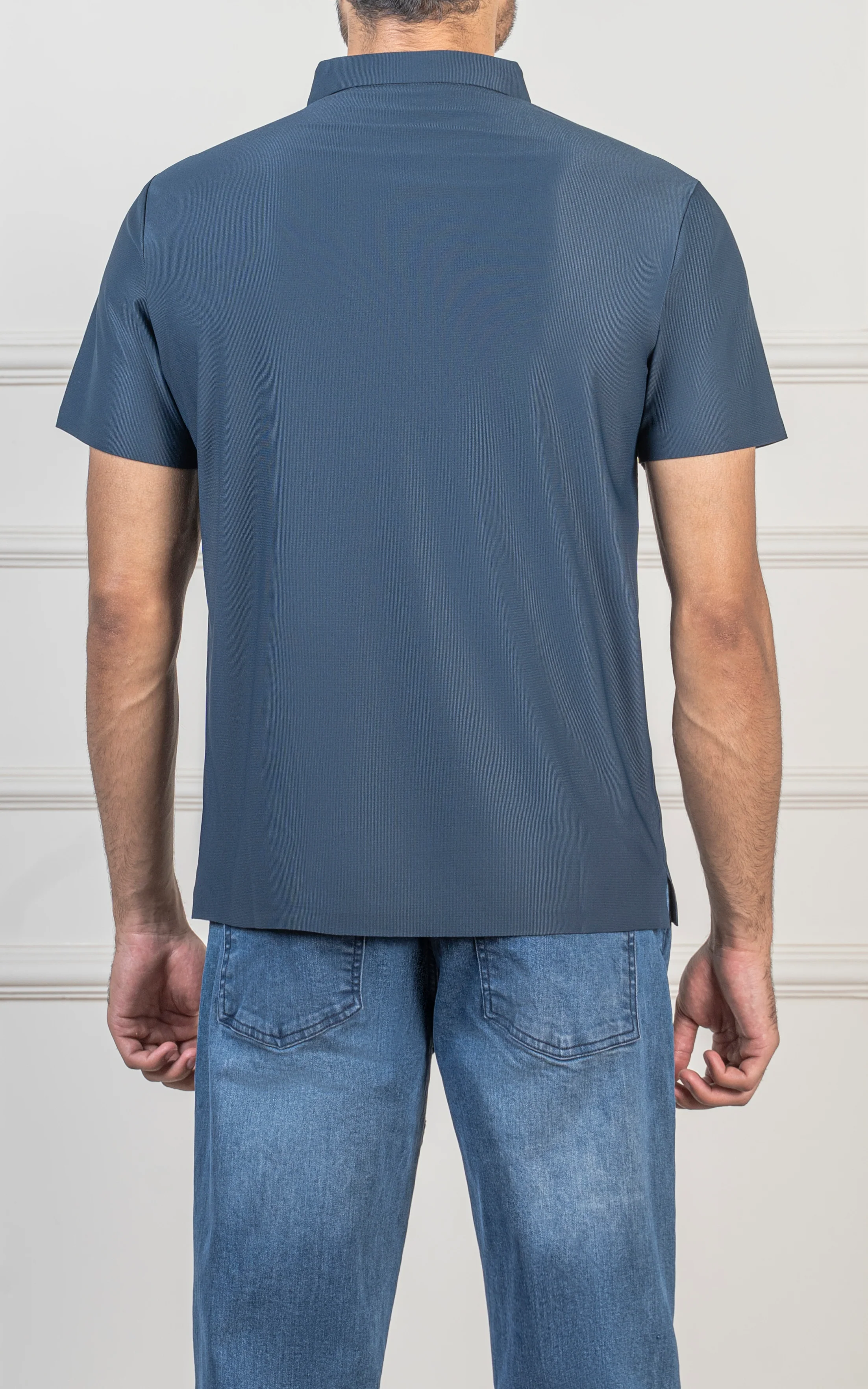 PLAIN EXECUTIVE POLO SHIRT NAVY - Image 5